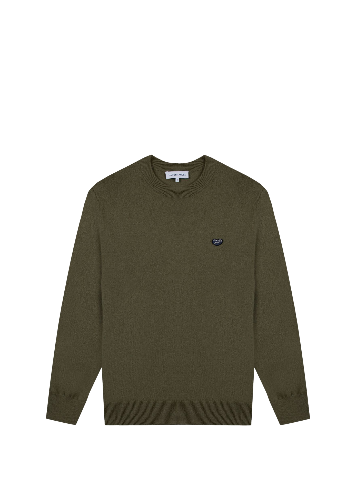 Pull oversize col rond en cachemire MAISON LABICHE Vert