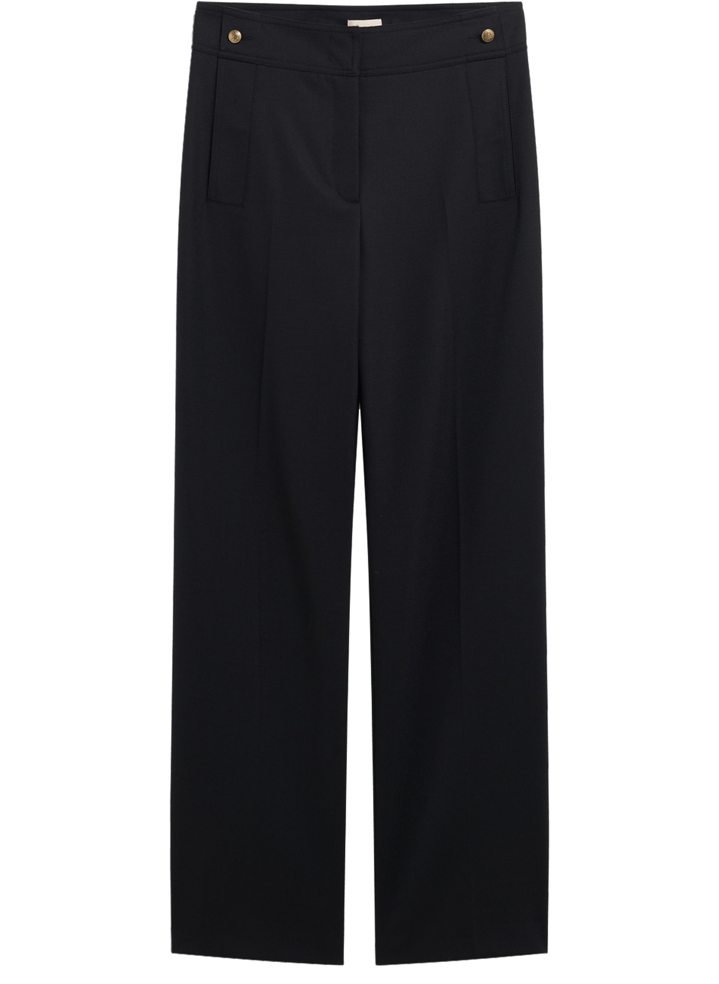 Pantalon large à pont - mar PABLO Noir