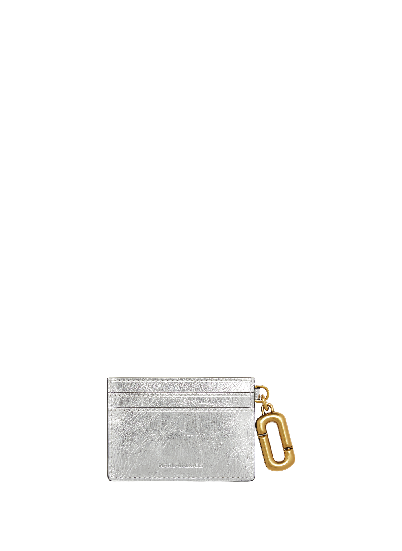 Porte-cartes The Metallic Scene en cuir métallisé MARC JACOBS Argent