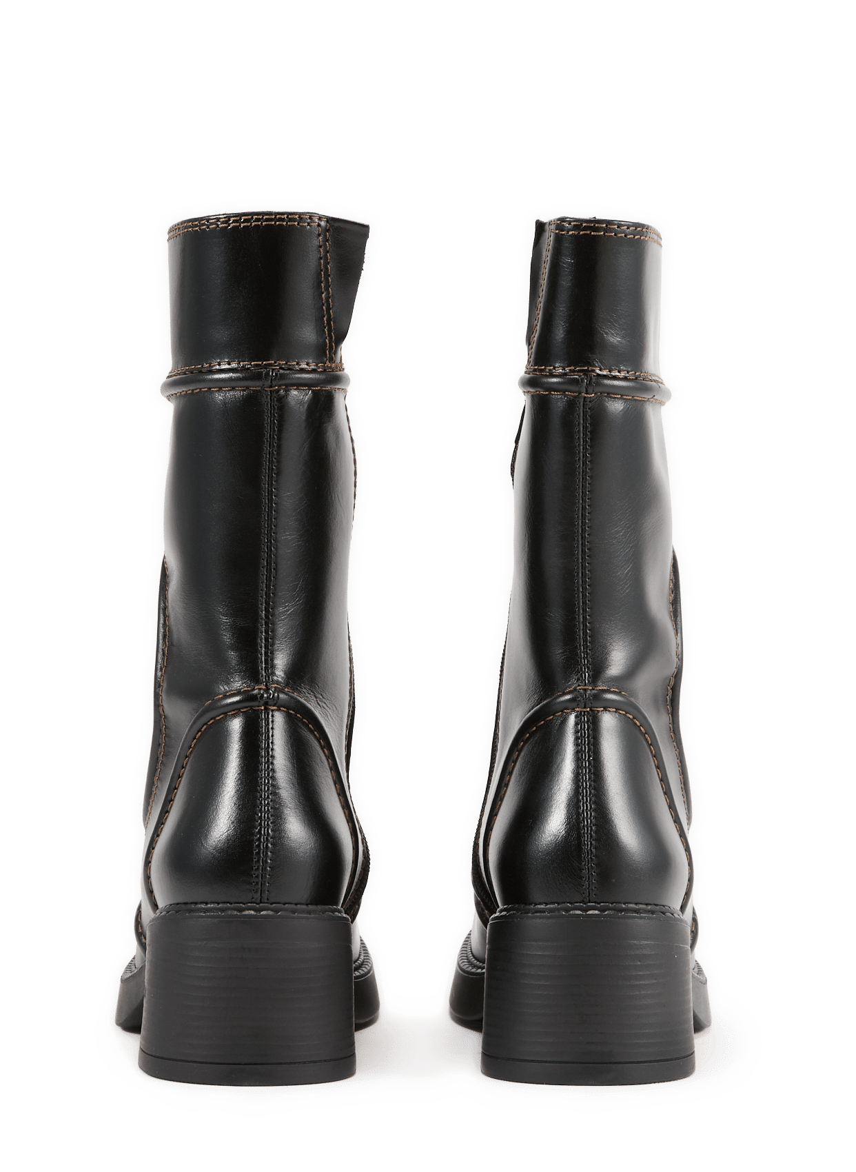 Malene leather ankle boots E8 BY MIISTA Black