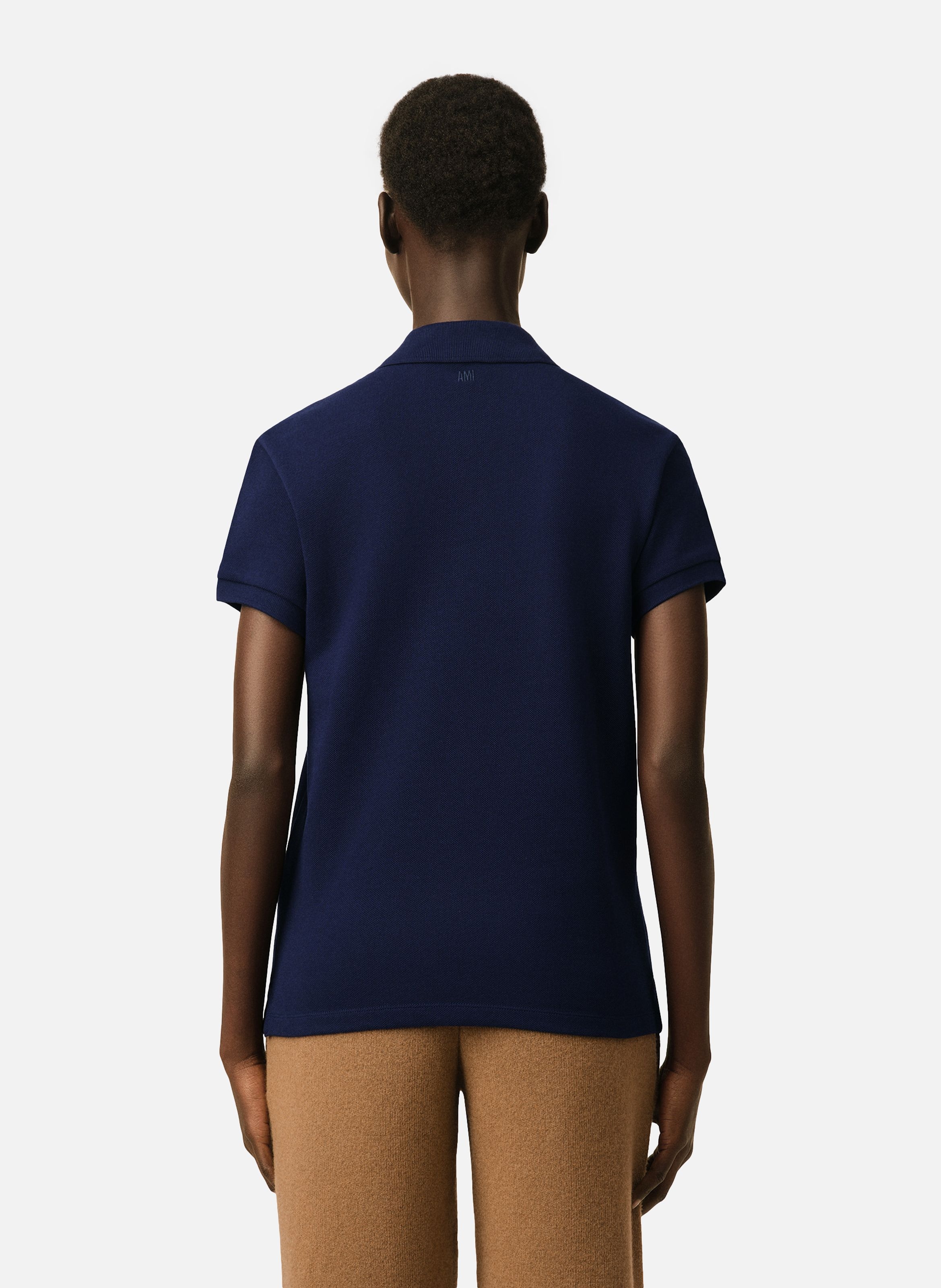 Polo ami de coeur unisexe AMI PARIS Bleu