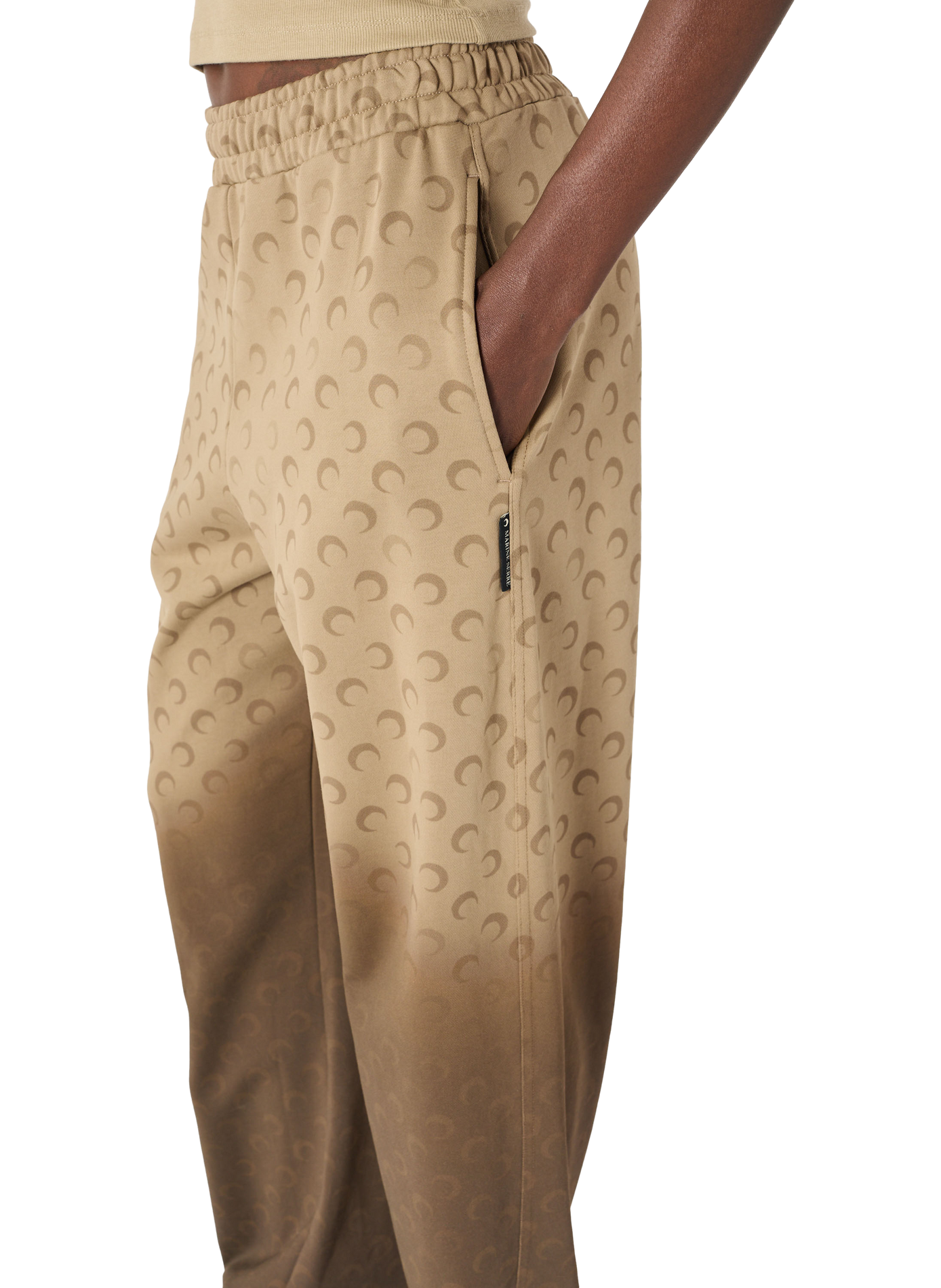 Pantalon de jogging moon délavé en coton biologique unisexe MARINE SERRE Beige