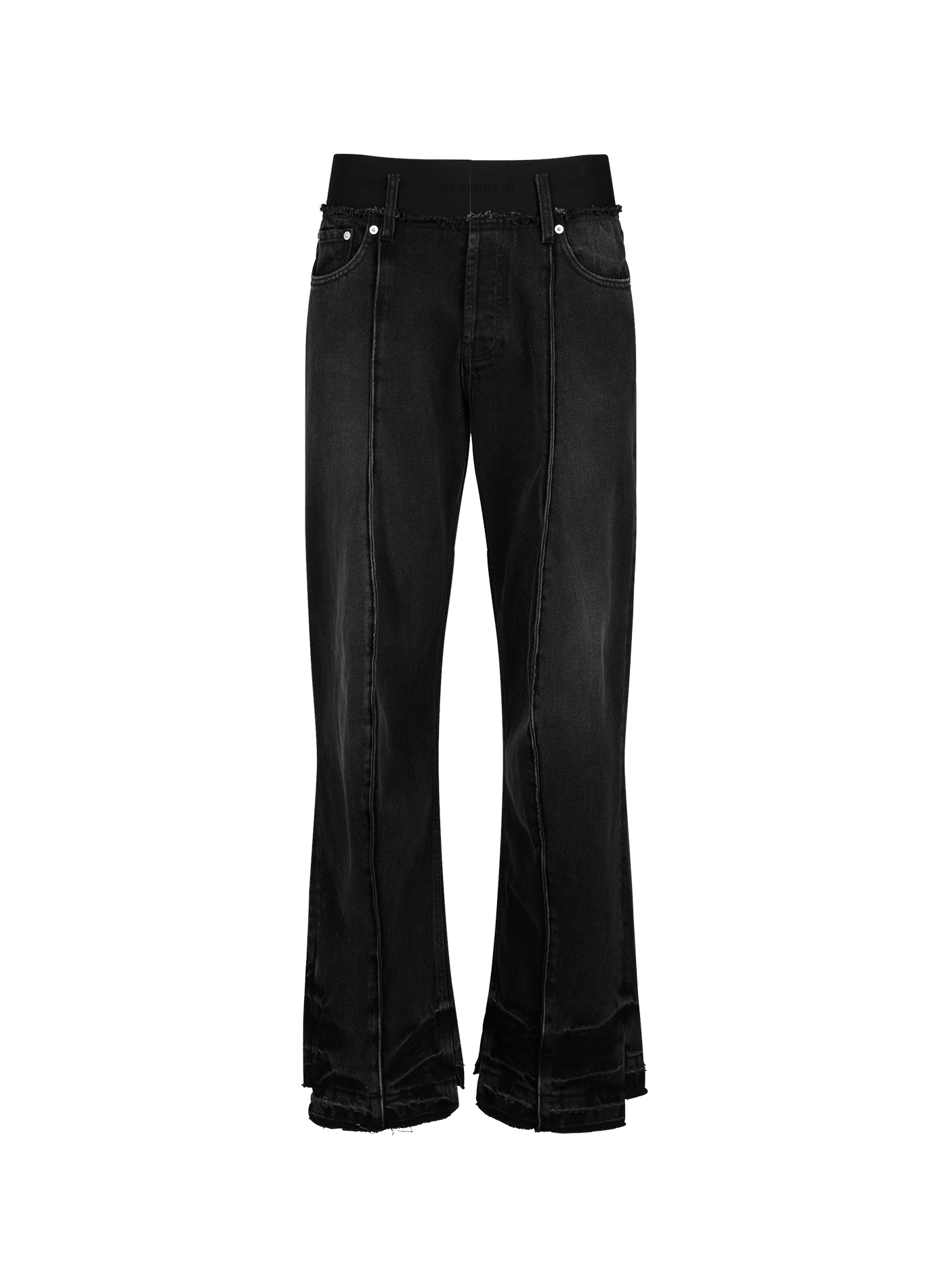 Gewaschene Jeans aus Baumwolle ALAINPAUL Schwarz