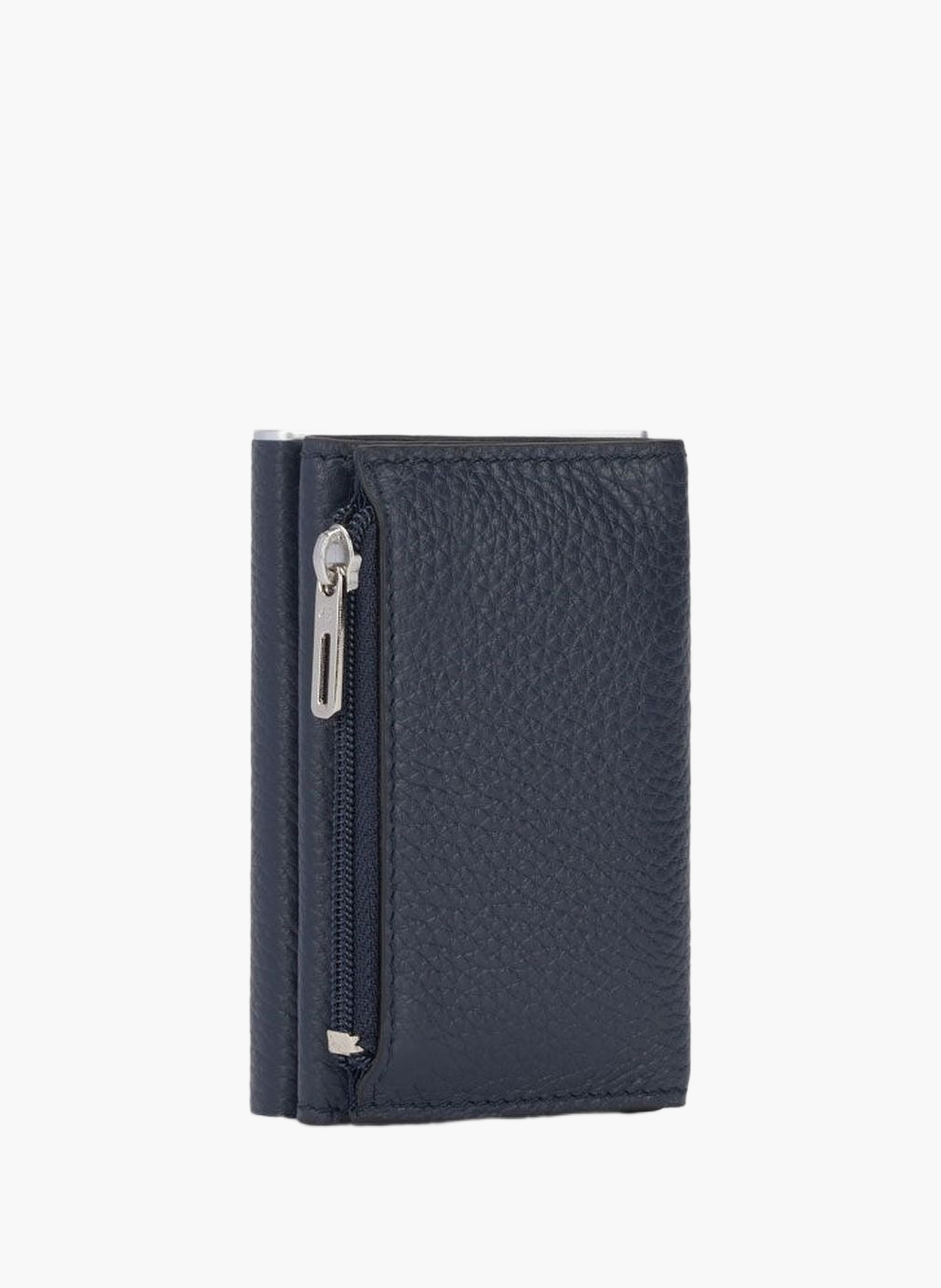 Portefeuille compact pop-up avec porte-monnaie | Bleu PIQUADRO Homme