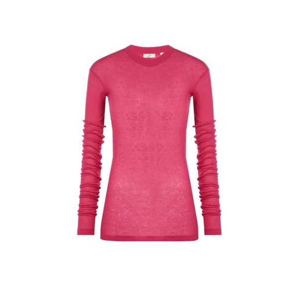 Pull fin côtelé en coton organique