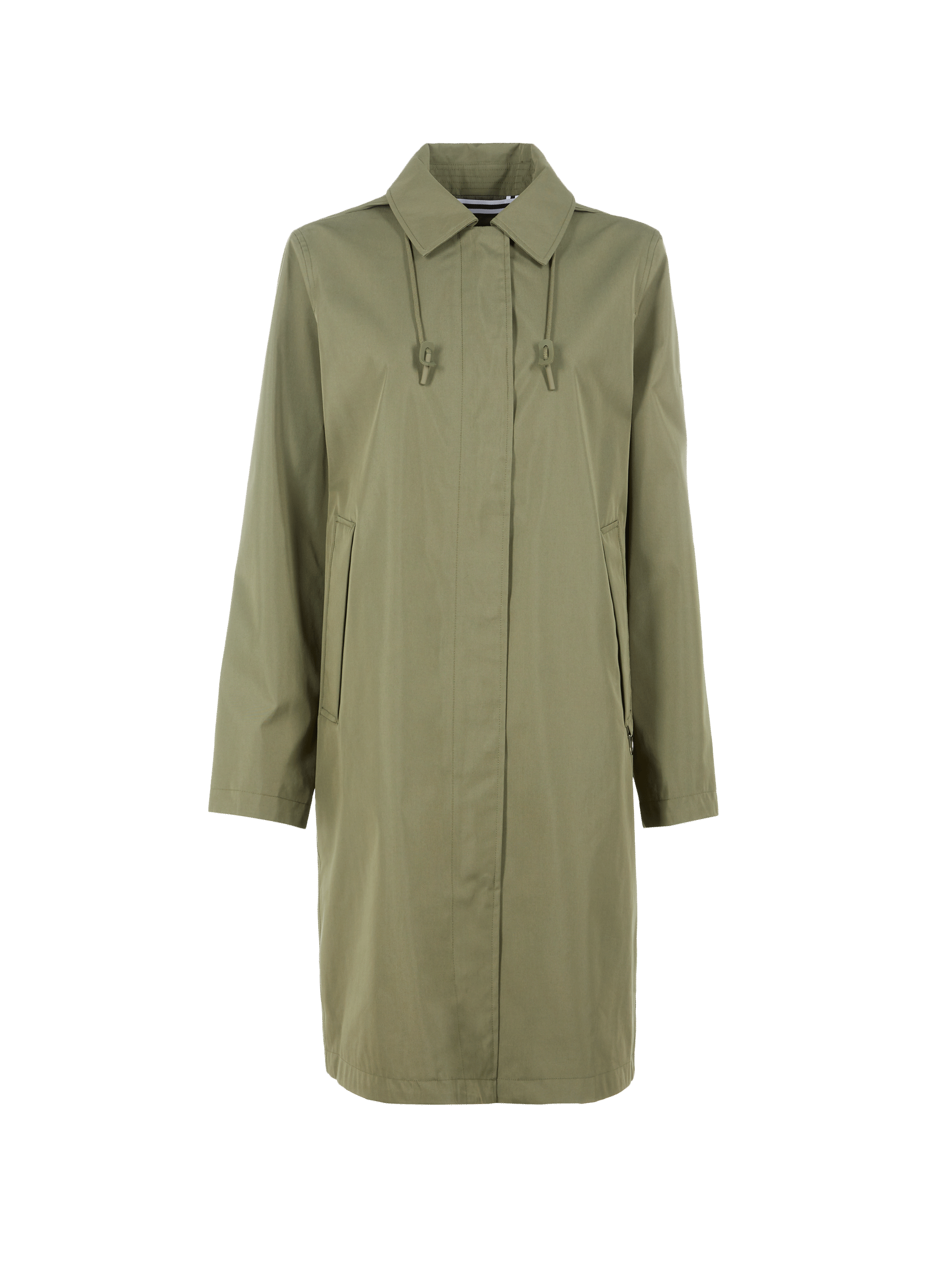 Imperméable droit à capuche amovible