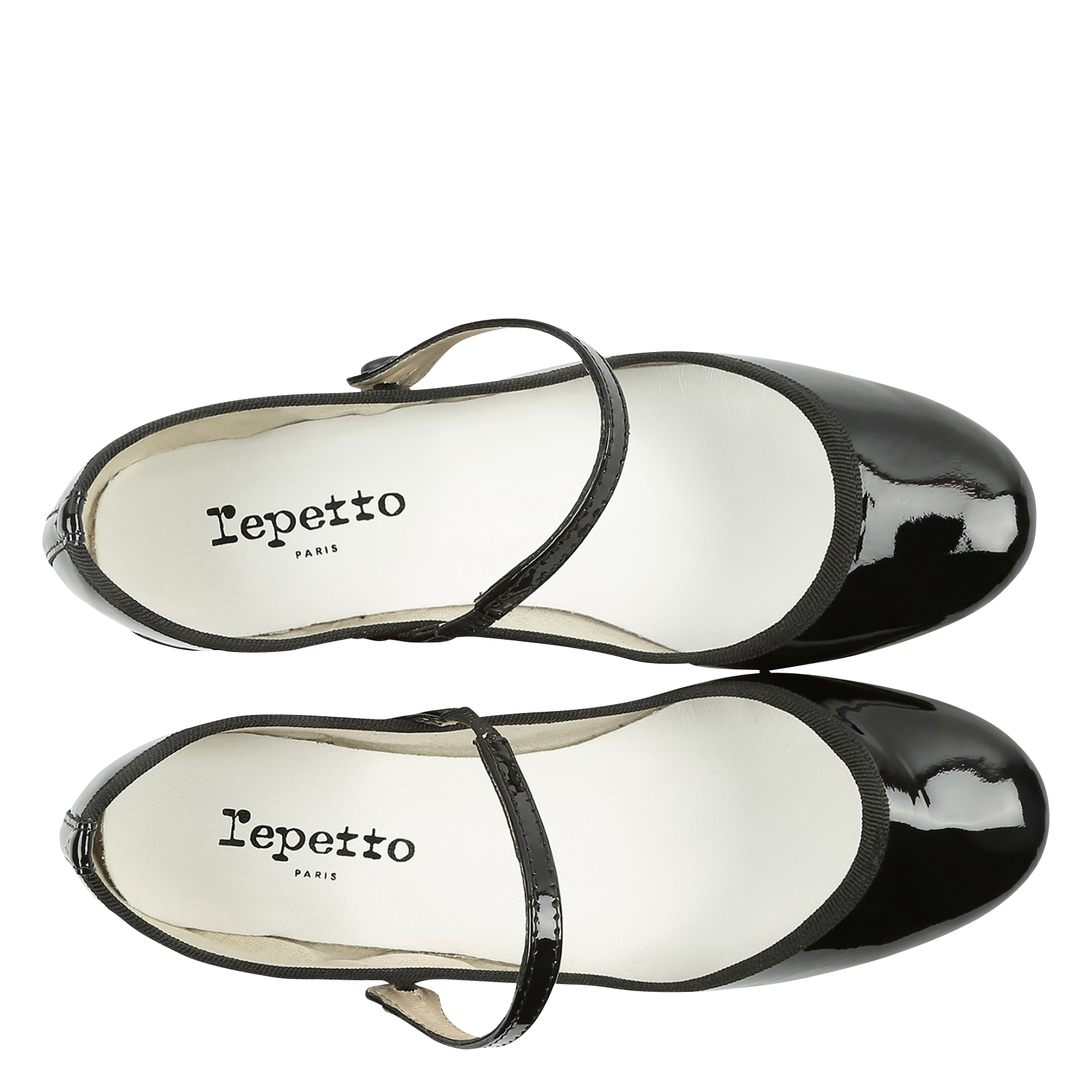 Babies à talons en cuir vernis REPETTO Noir
