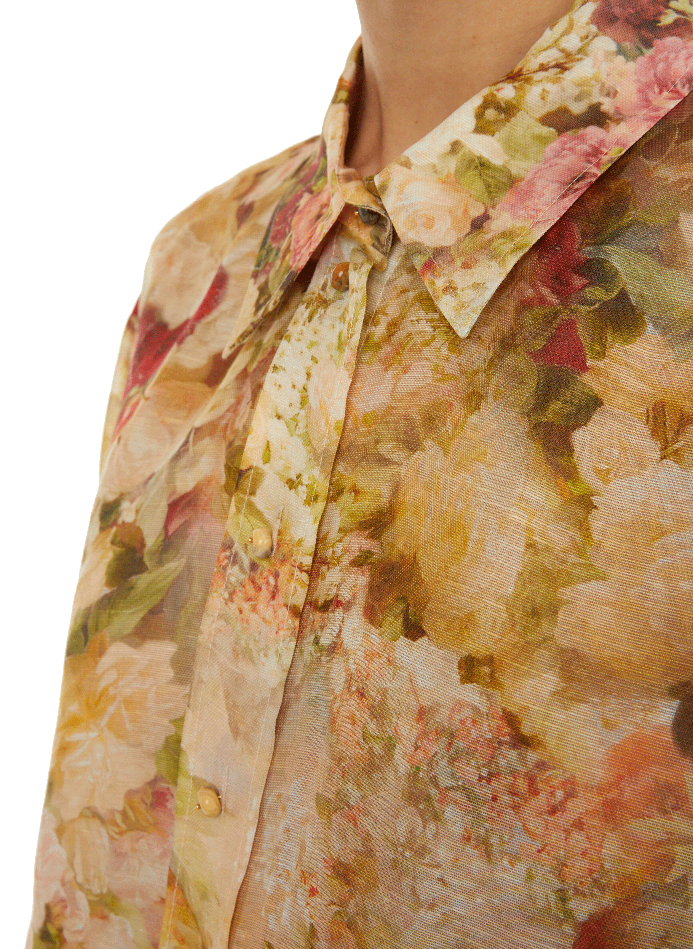 Chemise en lin et soie  ZIMMERMANN Multicolore