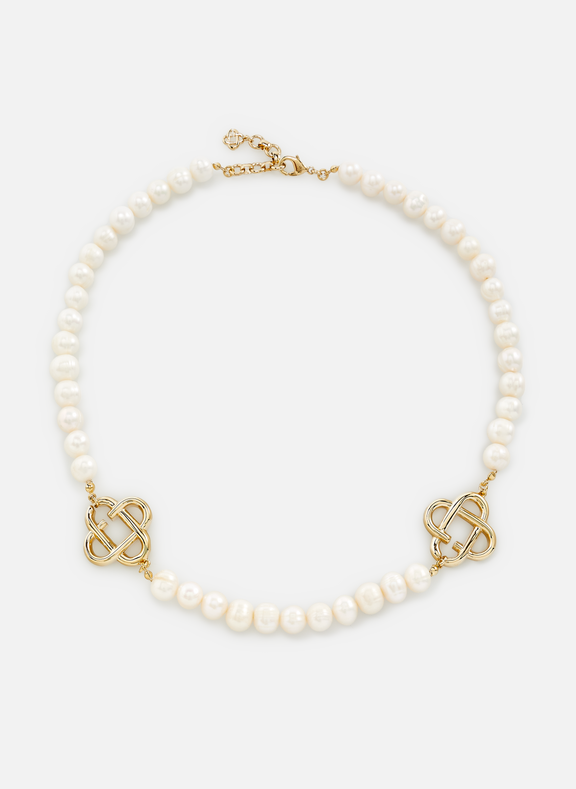 CASABLANCA PARIS Laiton Pearl Necklace Golden