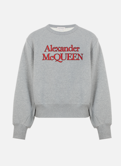 Sweatshirt ample avec logo en coton ALEXANDER MCQUEEN