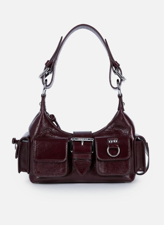 Sac amelia small en cuir craquelé Rouge by THE KOOPLES THE KOOPLES Sac amelia small en cuir craquelé Rouge