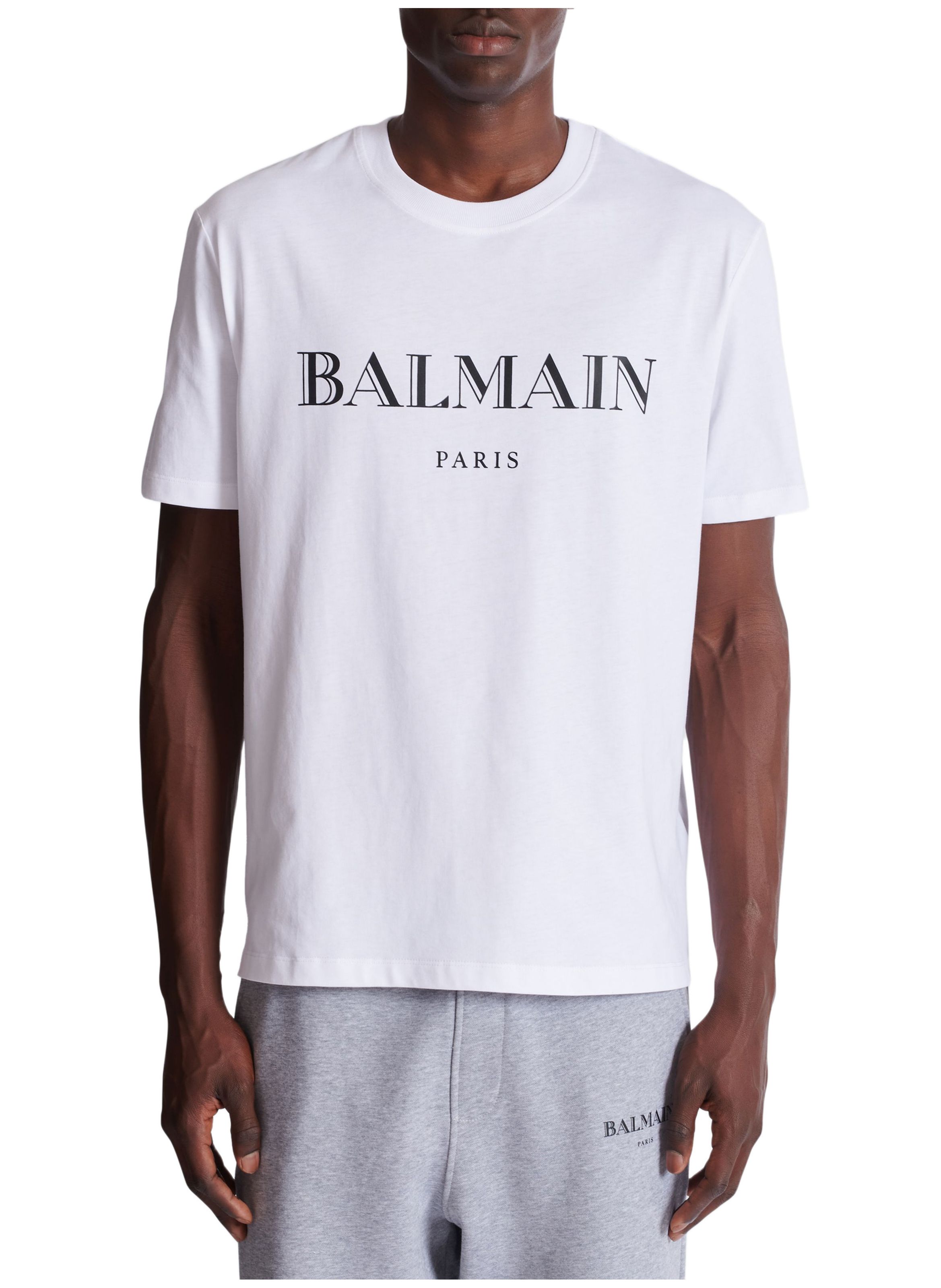 T-shirt avec imprimé balmain BALMAIN Blanc