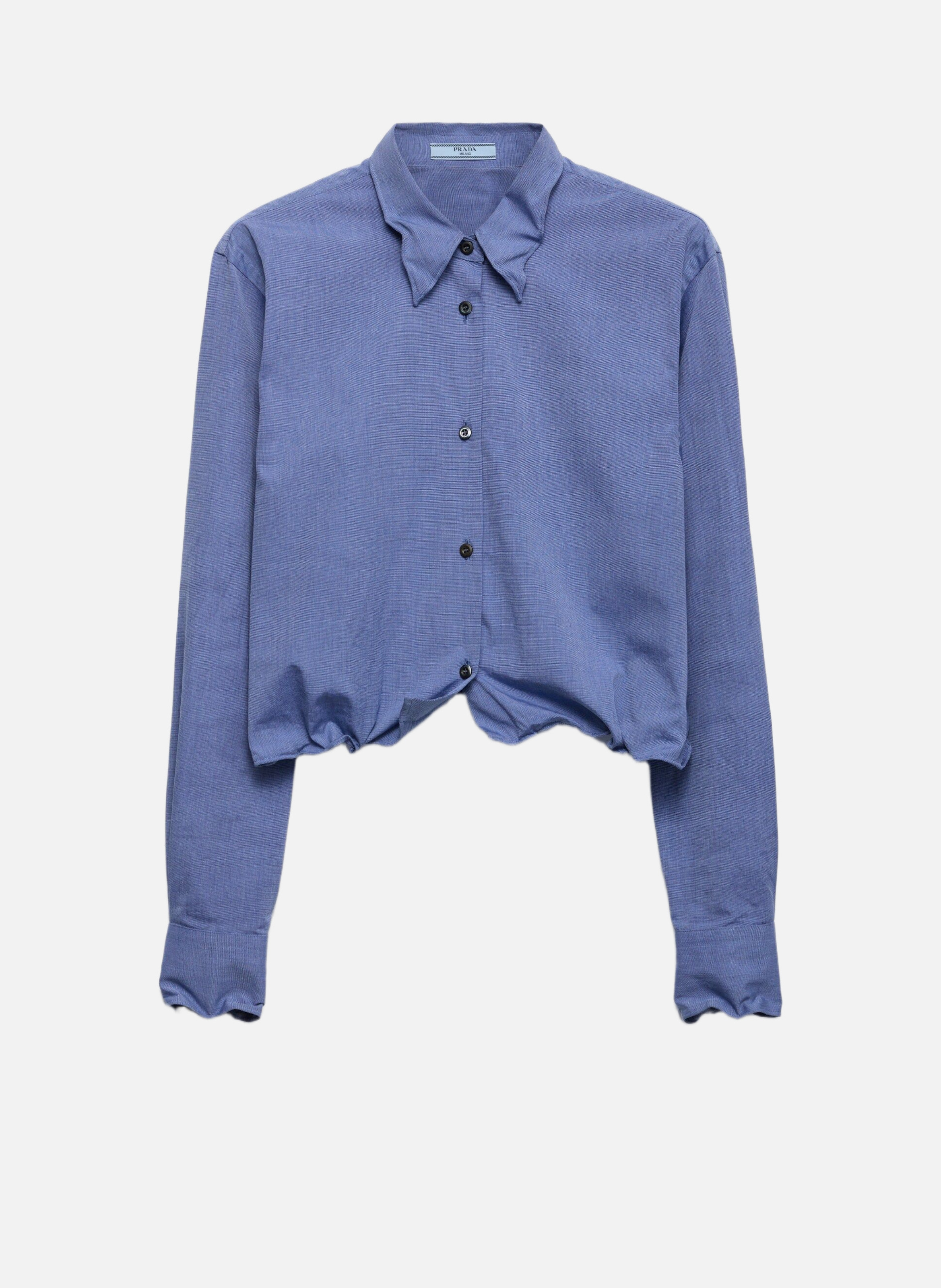 PRADA Chemise en fil-à-fil Bleu
