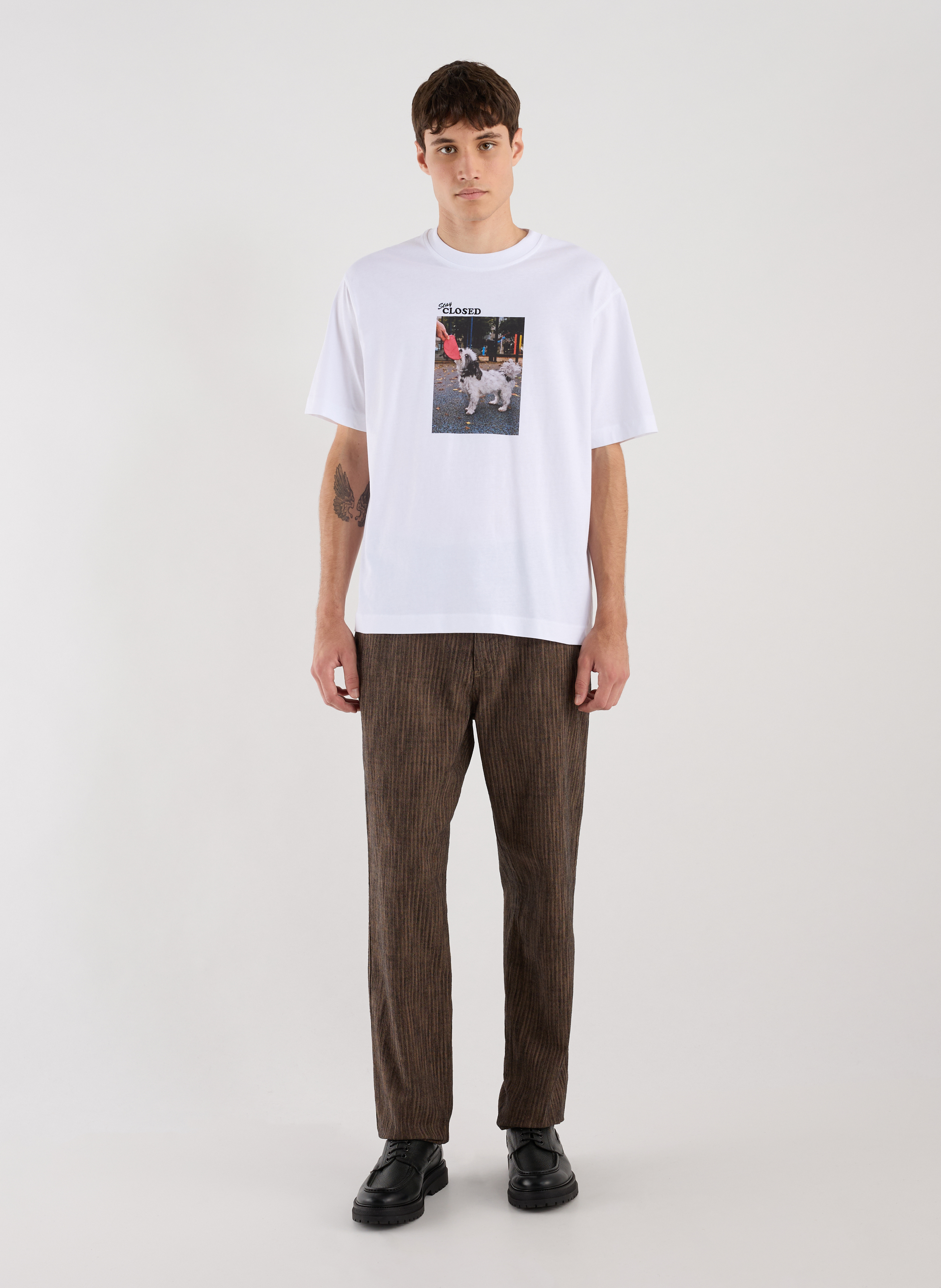 T-shirt à imprimé photo CLOSED Blanc