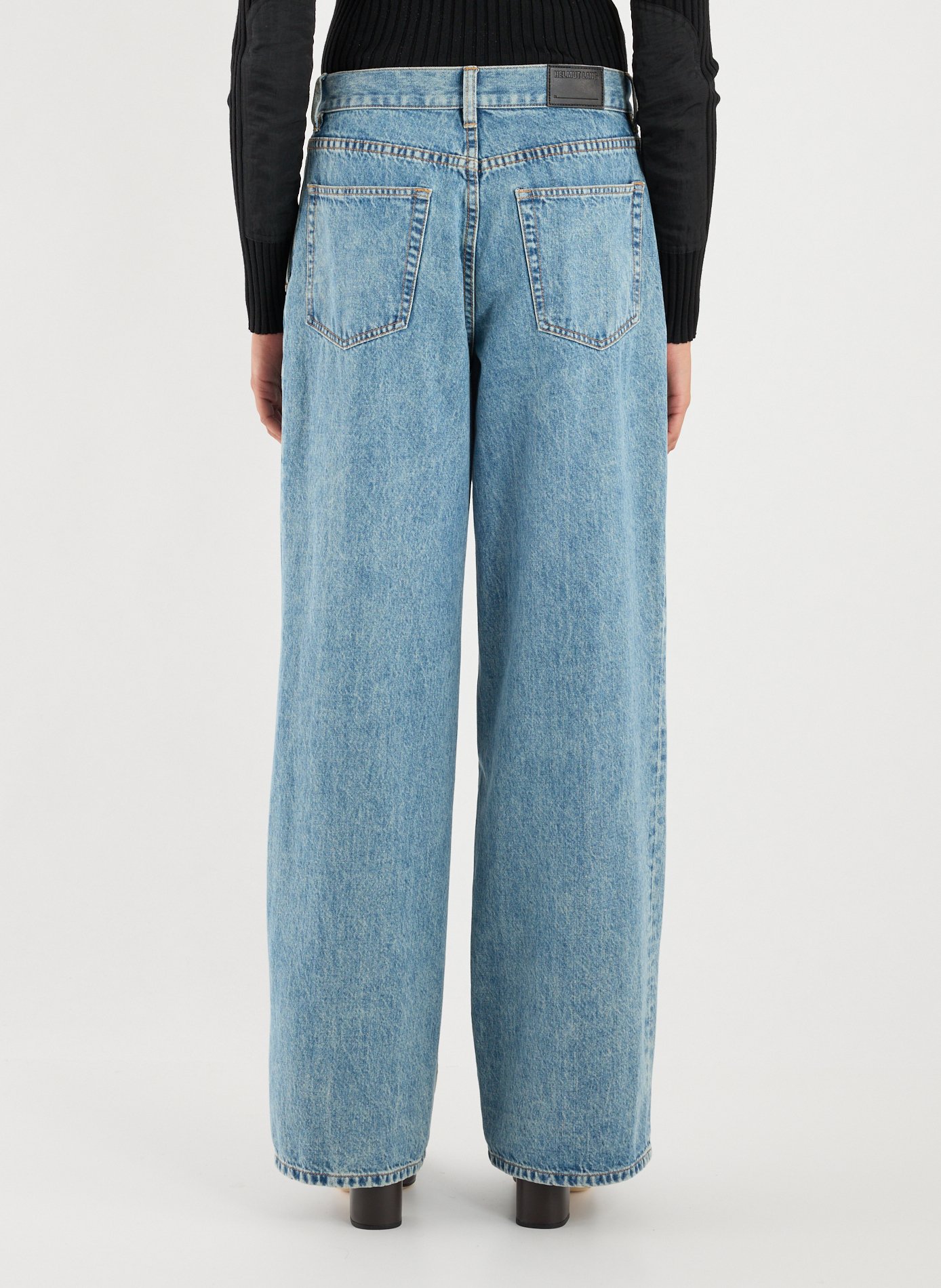 Cotton trousers with double pleat HELMUT LANG Blue