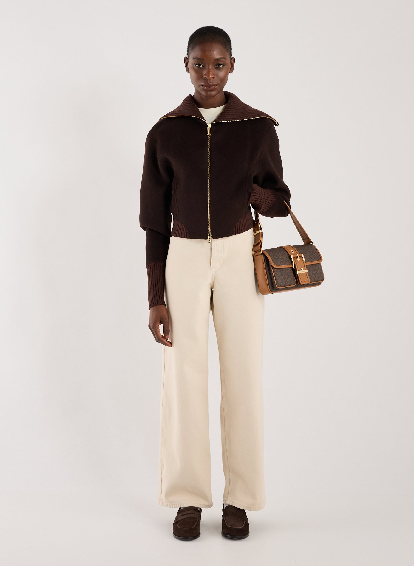 Colby logo handbag MICHAEL KORS Brown