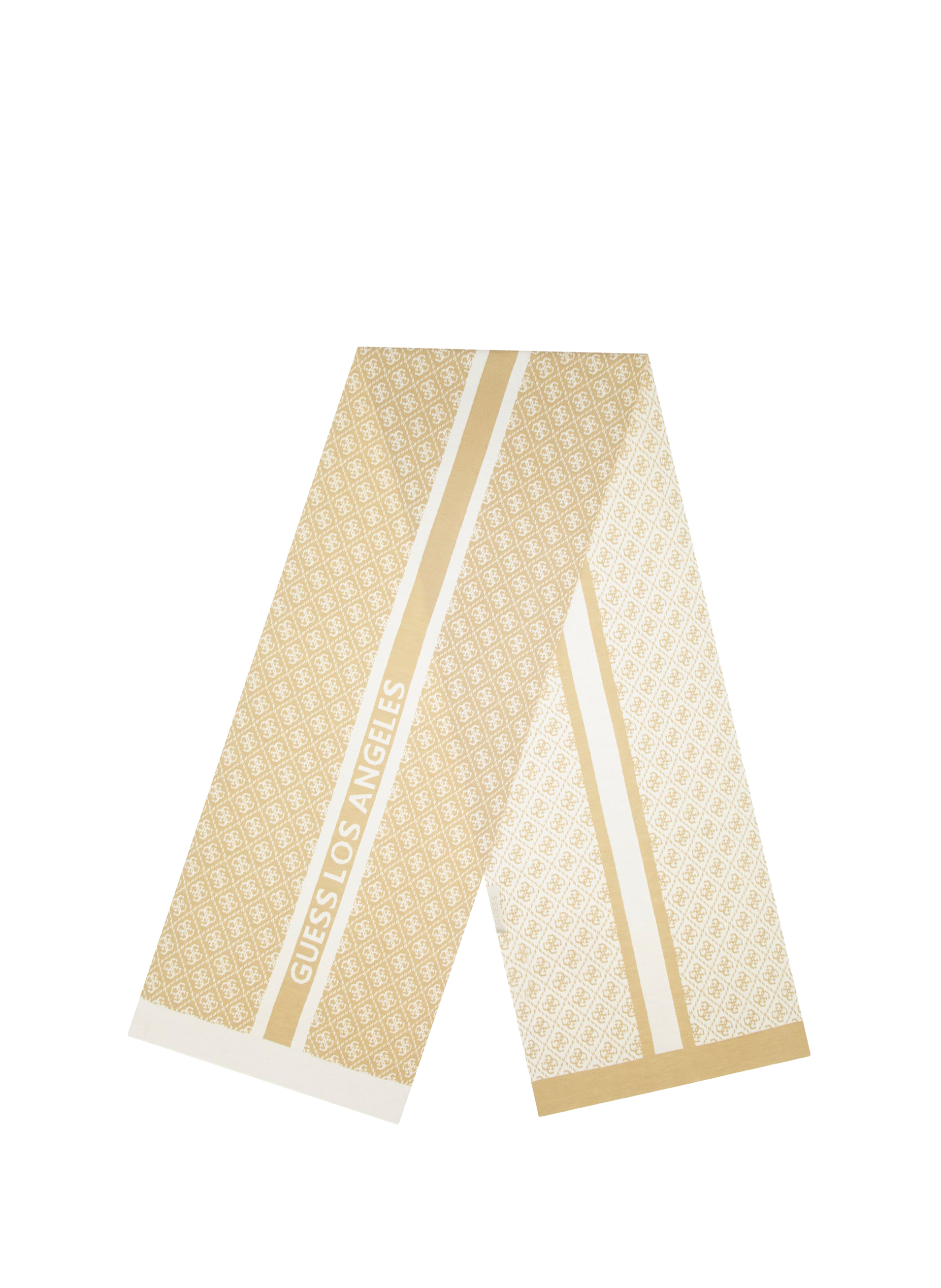 Logo Print Scarf GUESS Beige