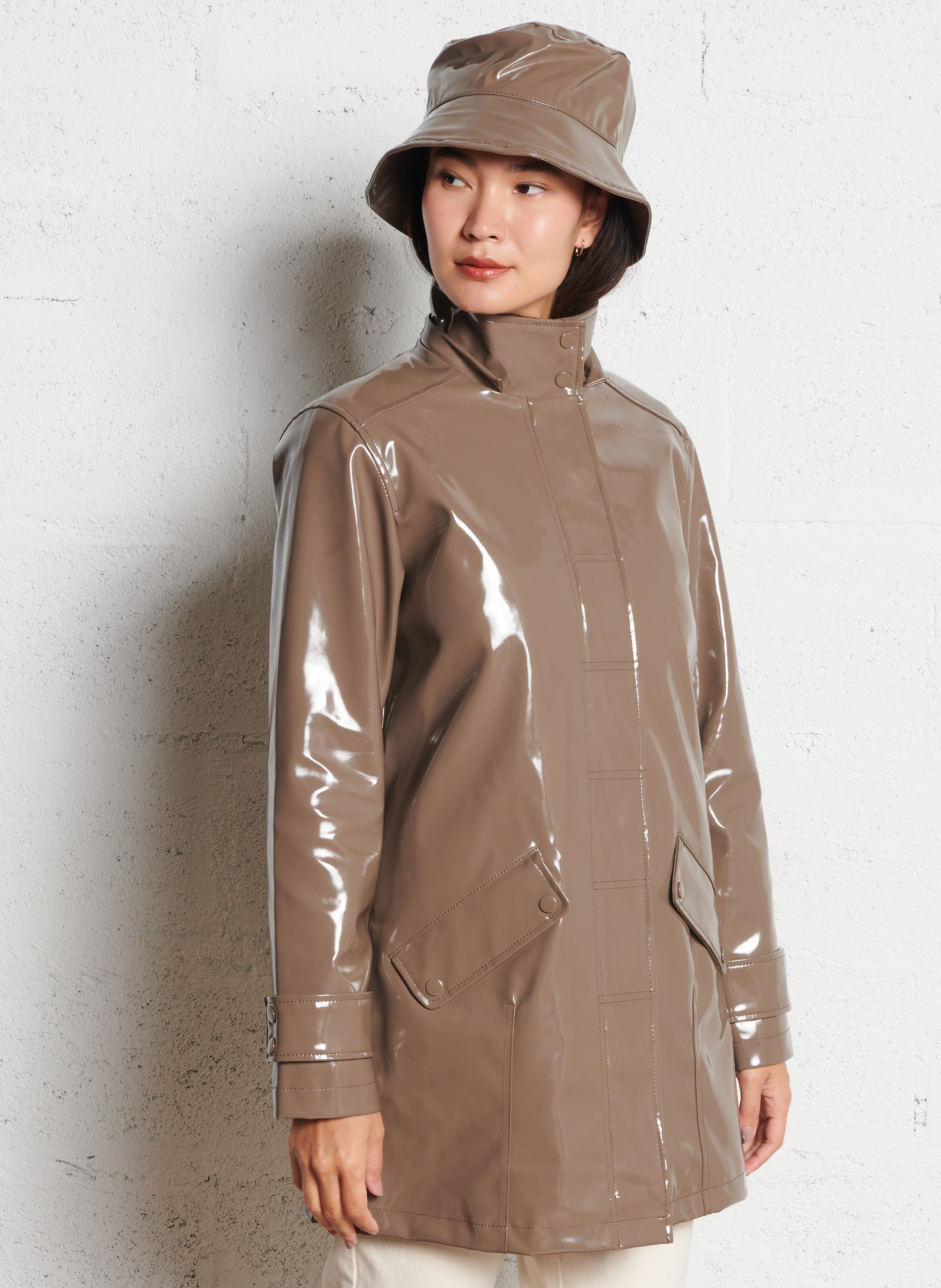 Imperméable à capuche vernis maé ARMOR-LUX Gris