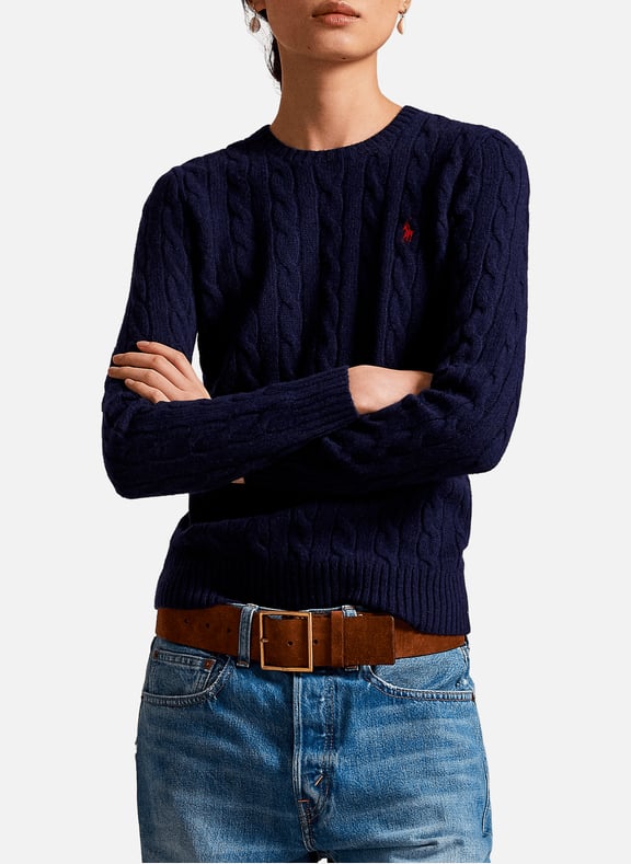 Round-neck wool and cashmere jumper Blue by POLO RALPH LAUREN POLO RALPH LAUREN Round-neck wool and cashmere jumper Blue