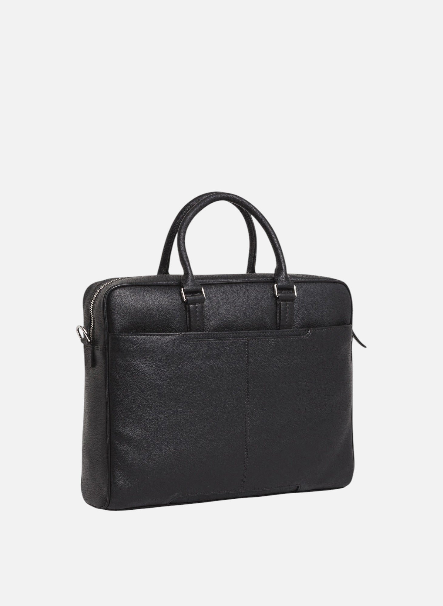 Porte documents 17" charles en cuir grainé moyen modèle LE TANNEUR Noir