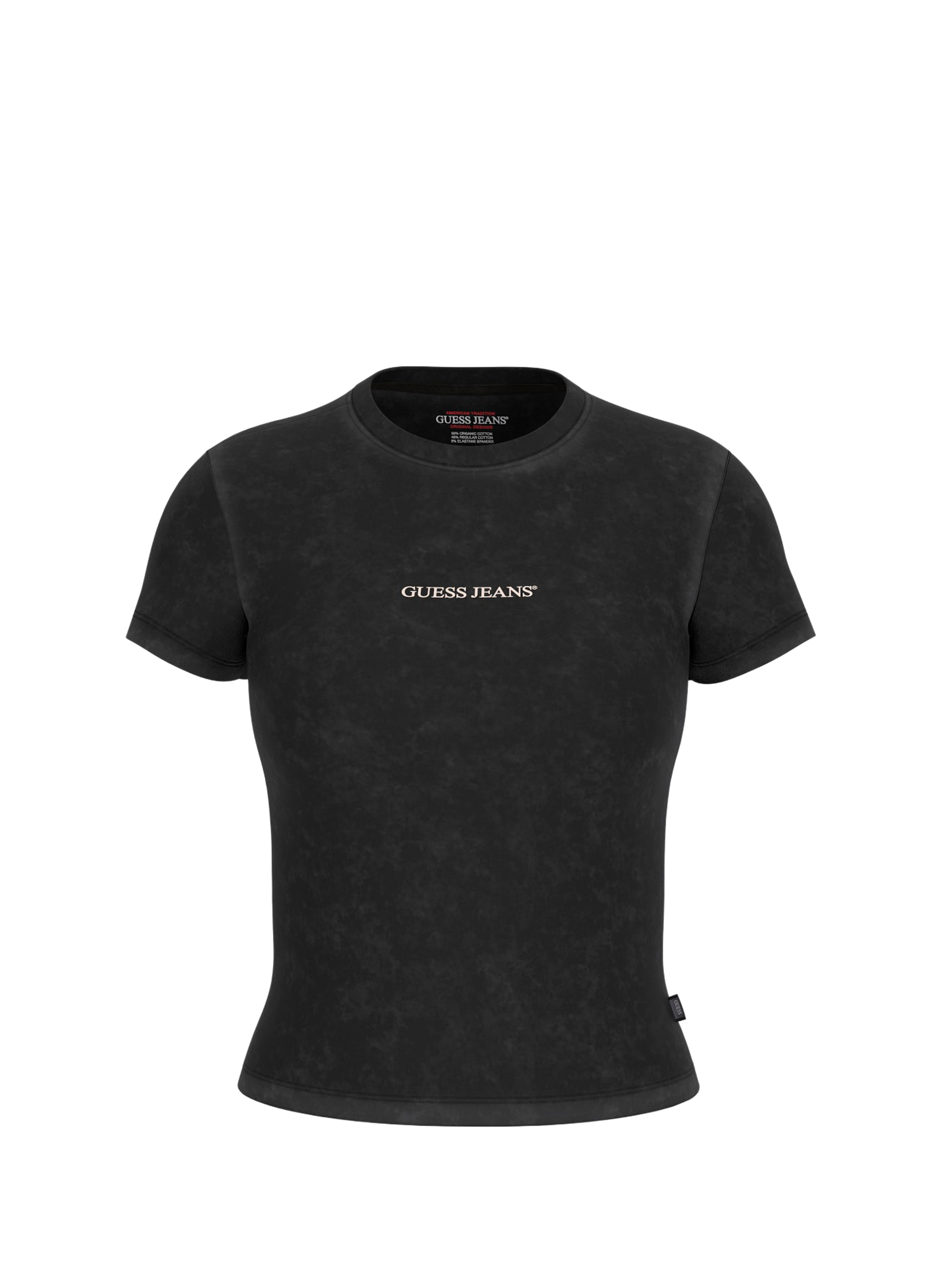 GUESS T-shirt à logo en coton Noir
