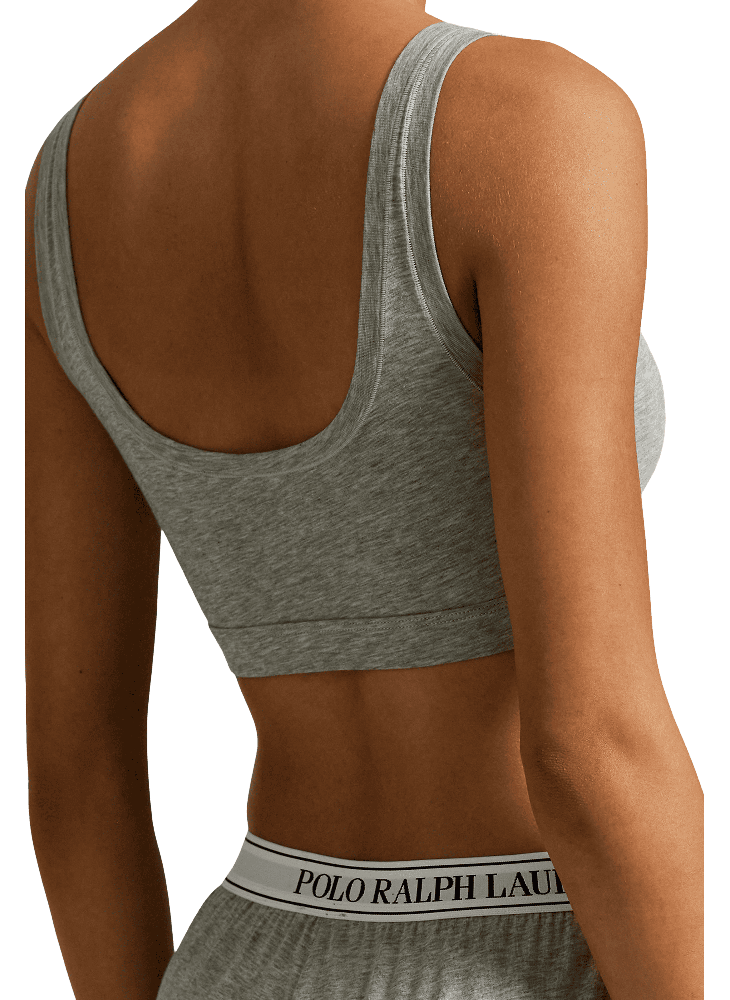 Bralette en coton mélangé POLO RALPH LAUREN Gris