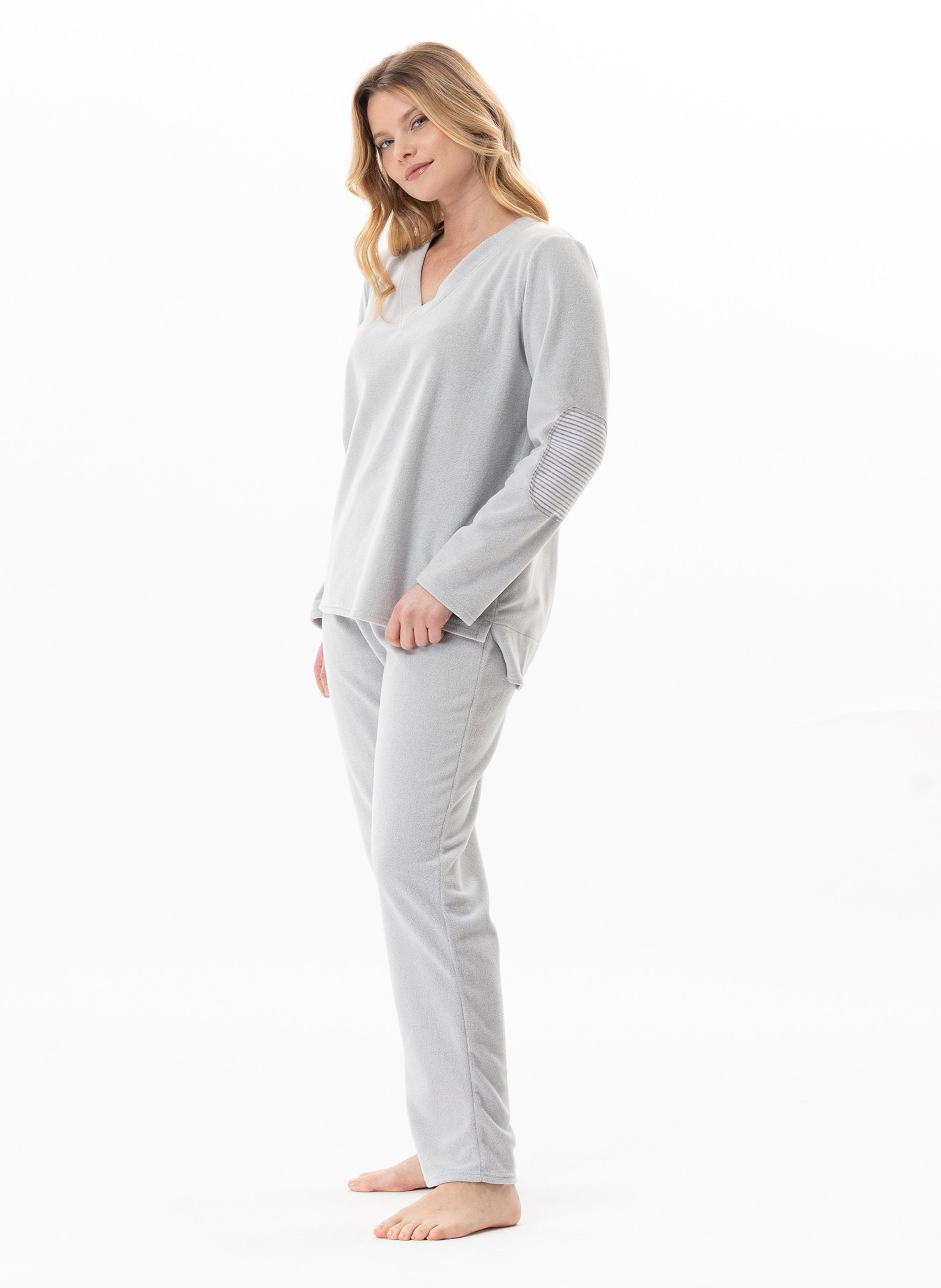 Ensemble homewear en micropolaire flocon 122 LE CHAT Gris