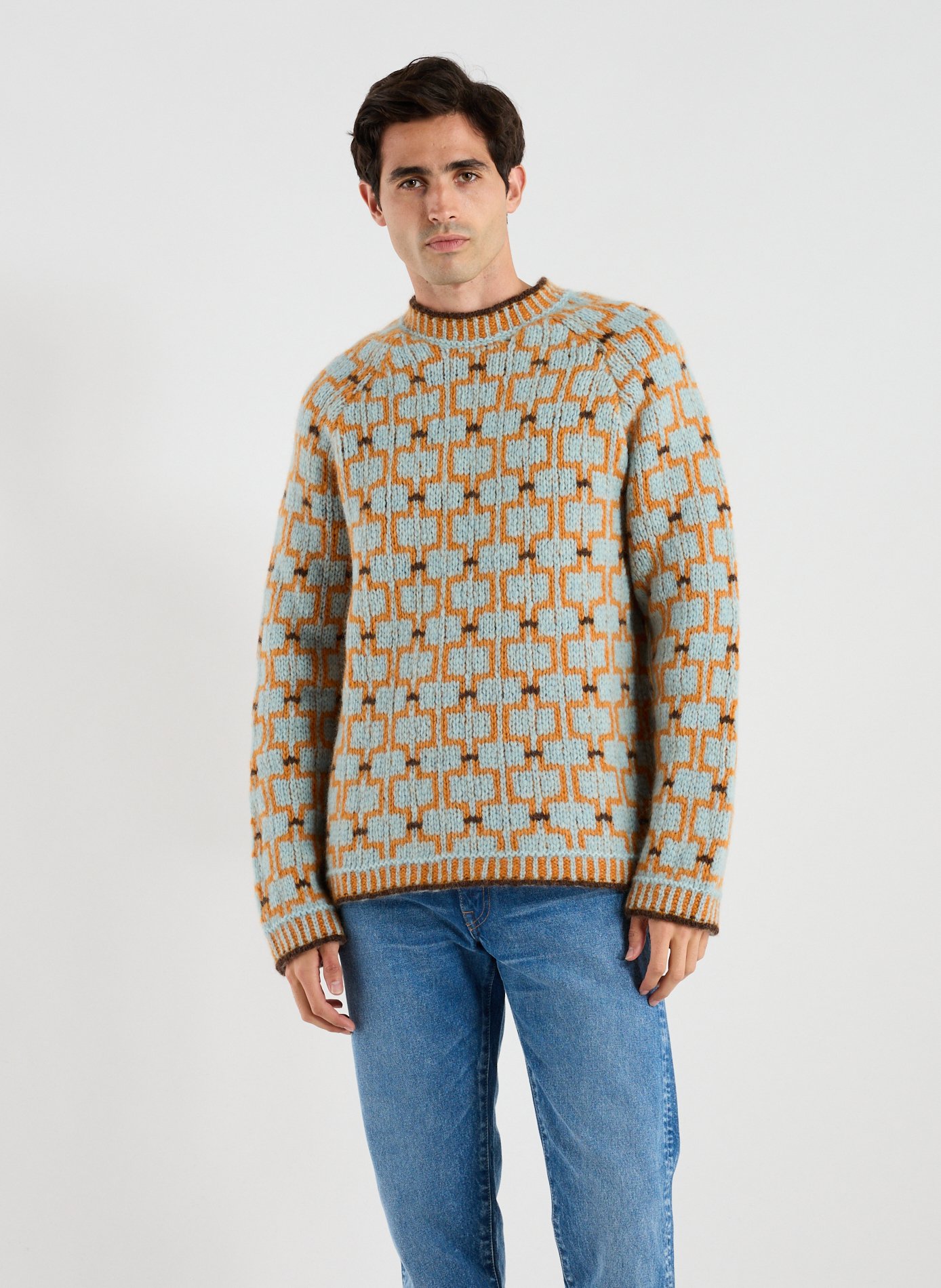 HOLZWEILER Pull à motif Norwegian en laine Bleu