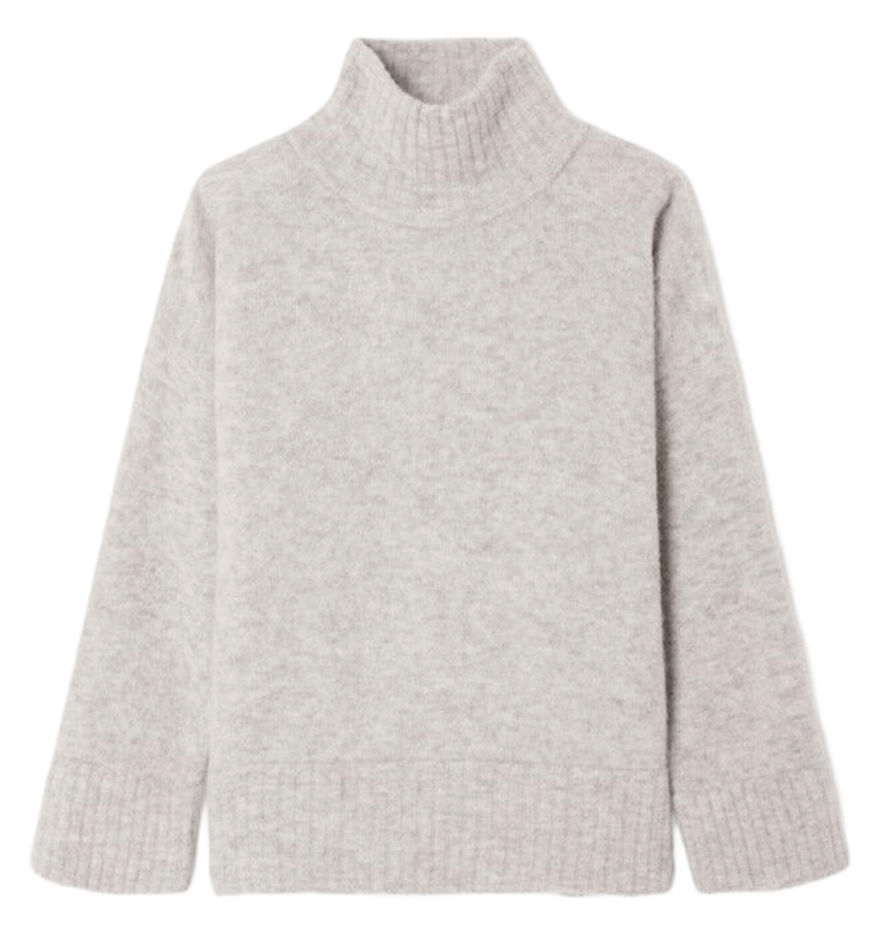 Pull col montant en maille chinée vitow Gris