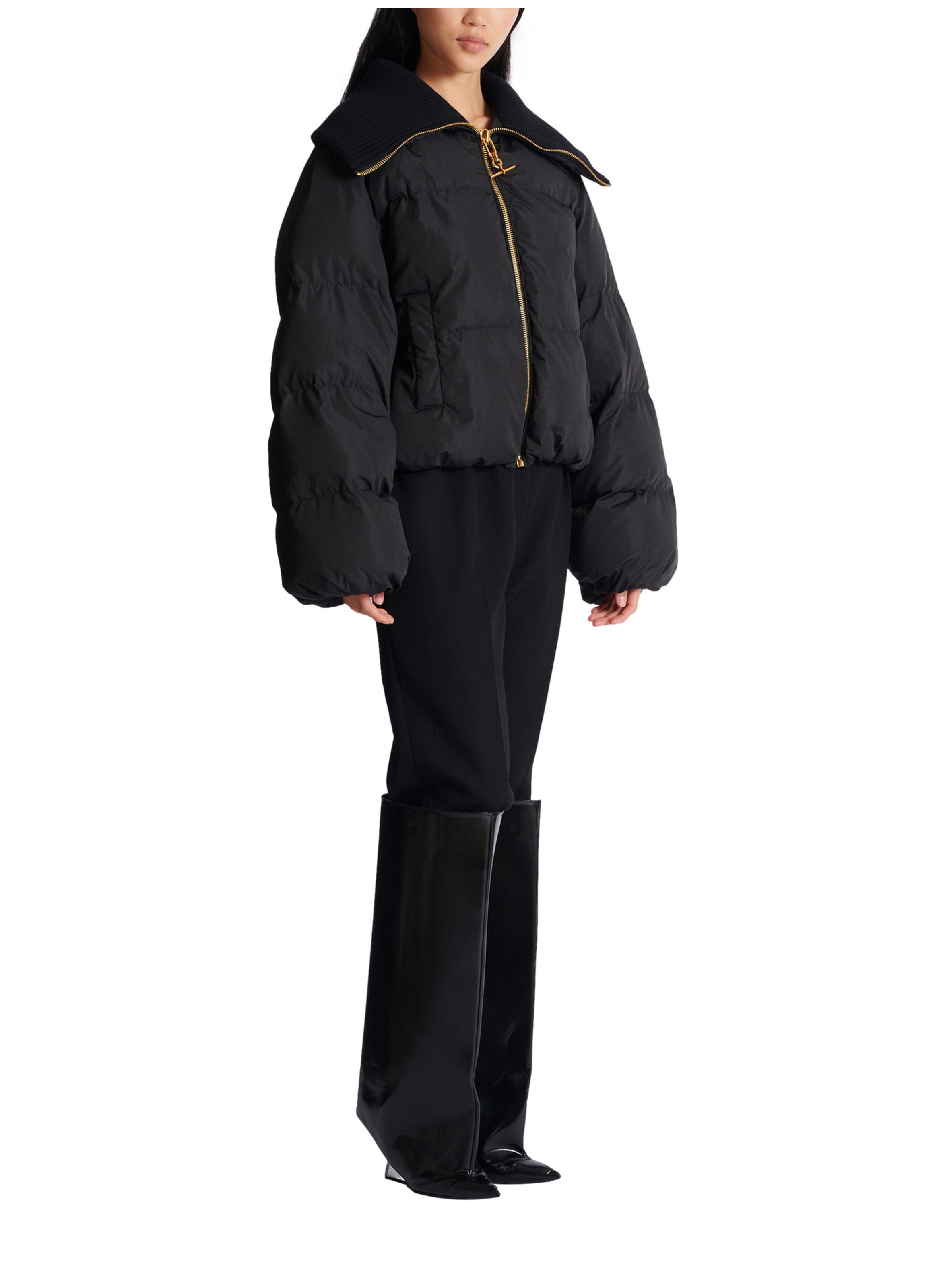 Doudoune courte oversize BALMAIN Noir