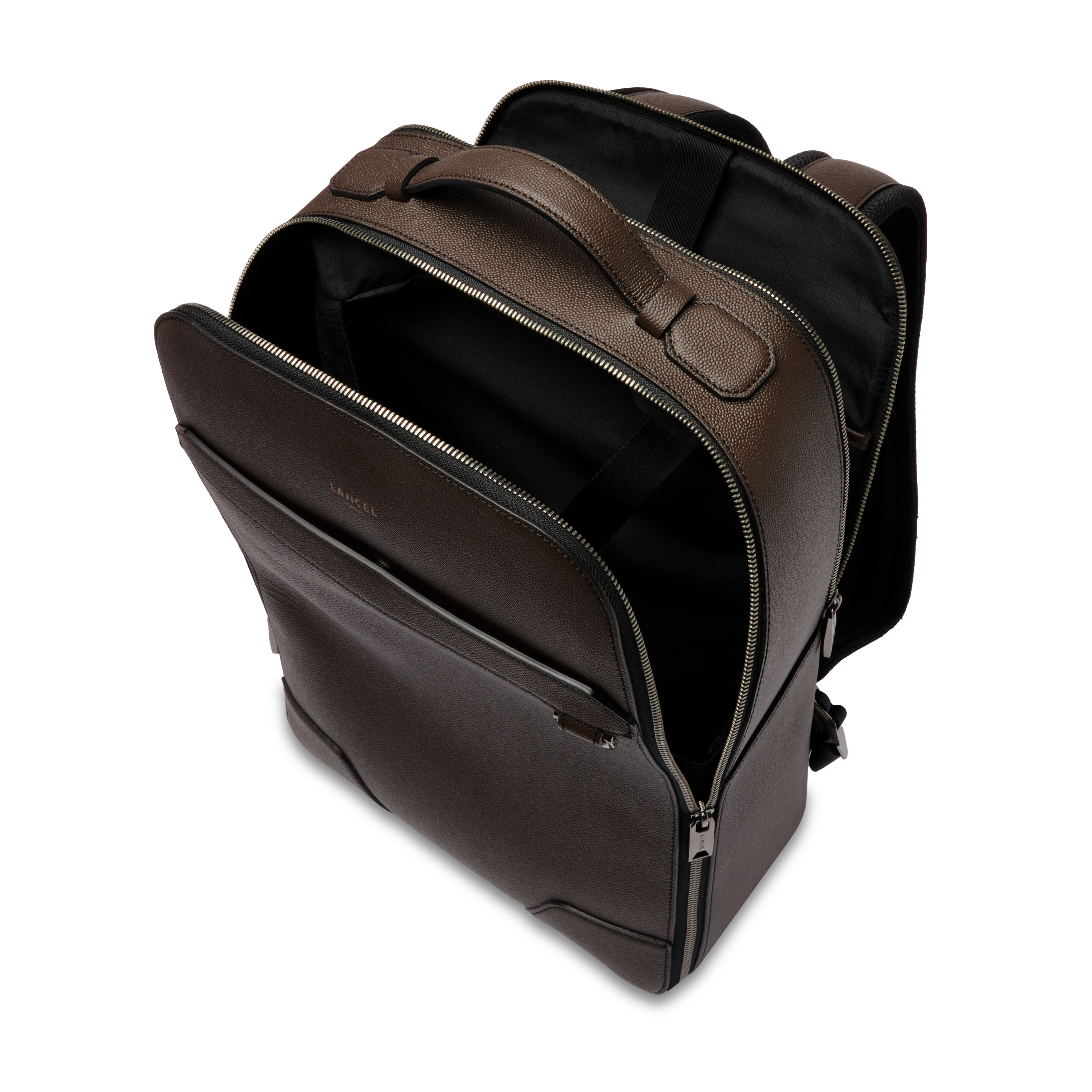 Sac à dos convertible charlie de lancel en cuir LANCEL Gris