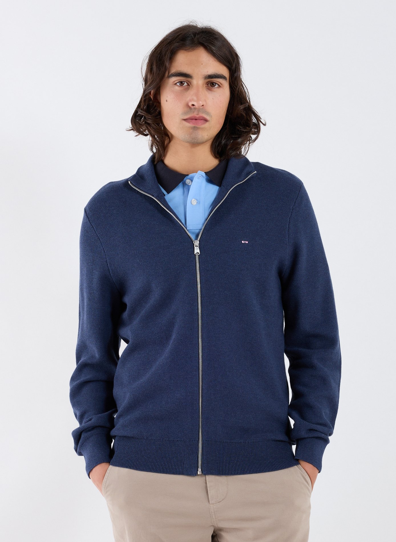 EDEN PARK Cardigan en coton Bleu