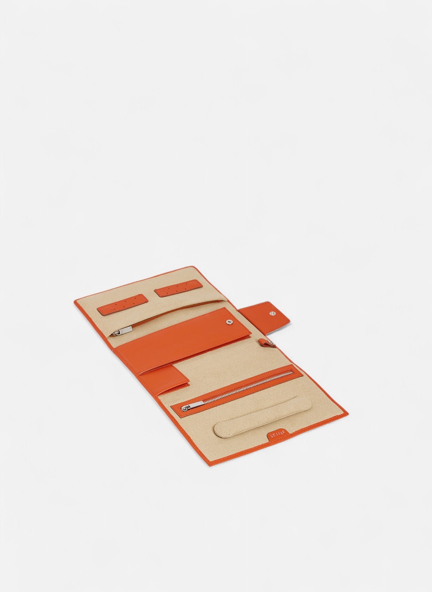 Coffret bijoux de voyage en cuir LE TANNEUR Orange