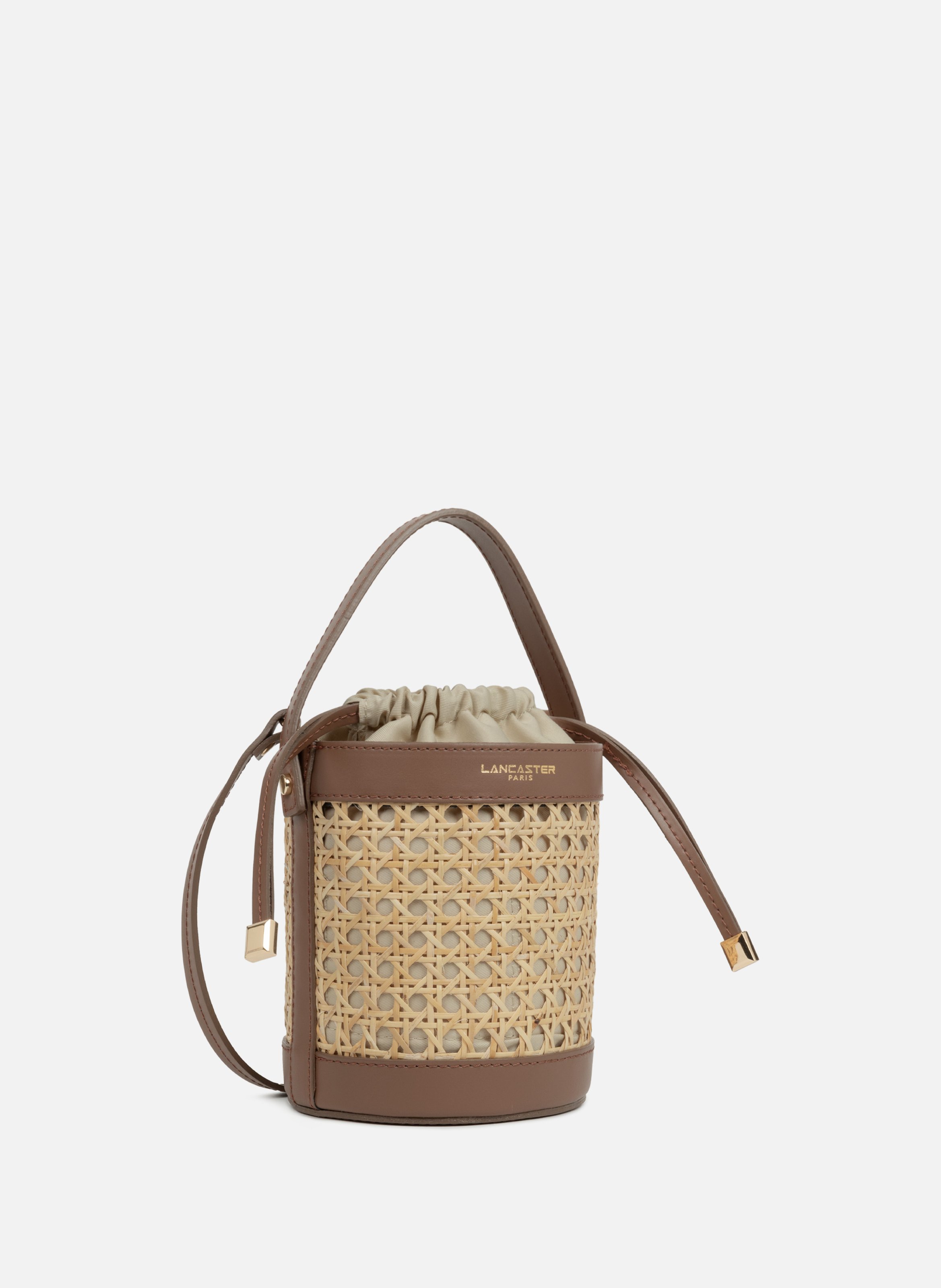 Small bucket bag - Cannage Rotin Brown