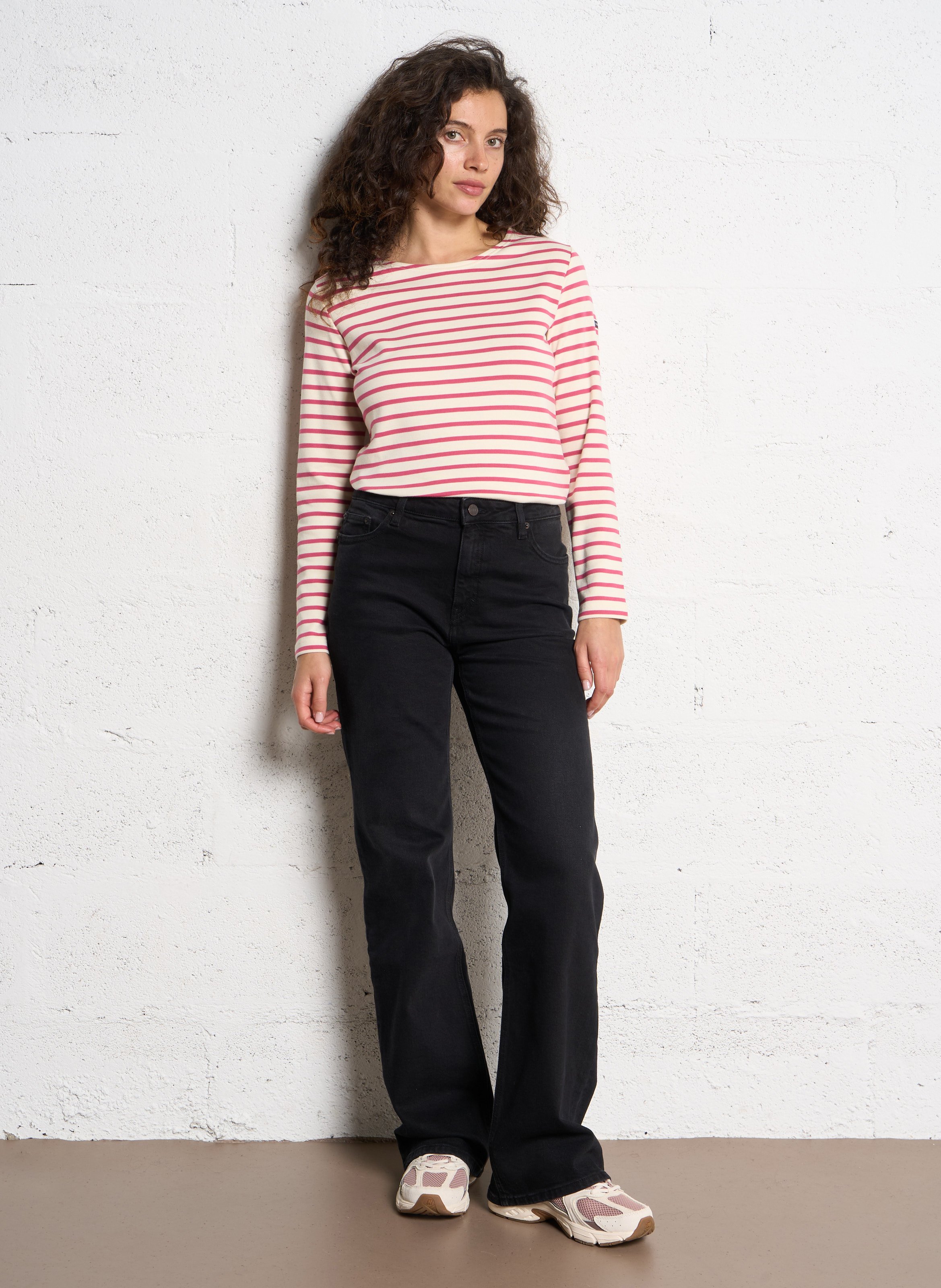 Marinière col rond en coton ARMOR-LUX Beige