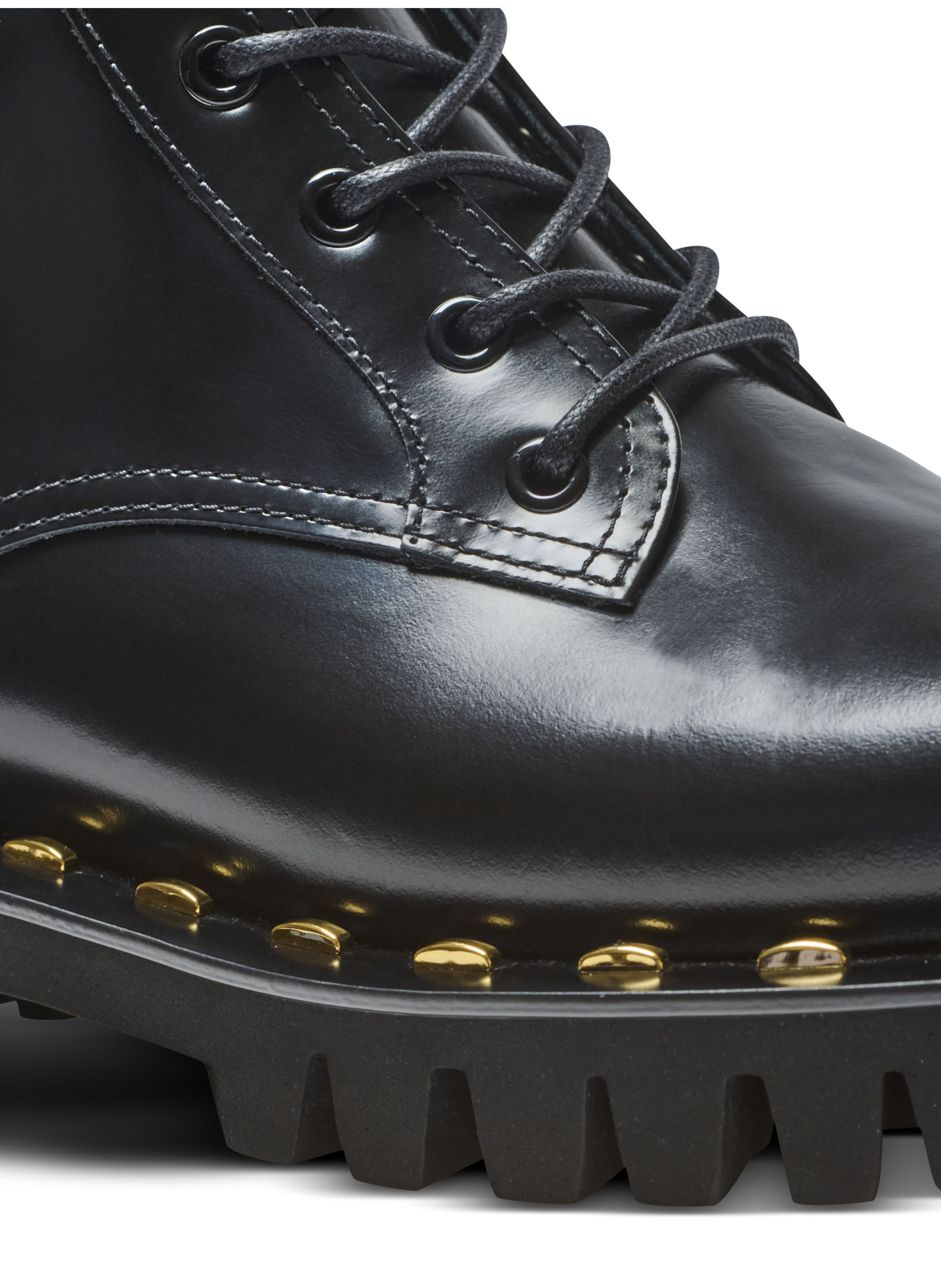 Boots ranger en cuir glacé BALMAIN Noir