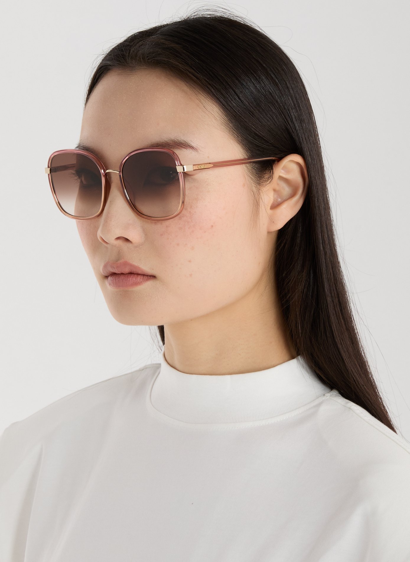 Lunettes de soleil carrées CHLOÉ Marron
