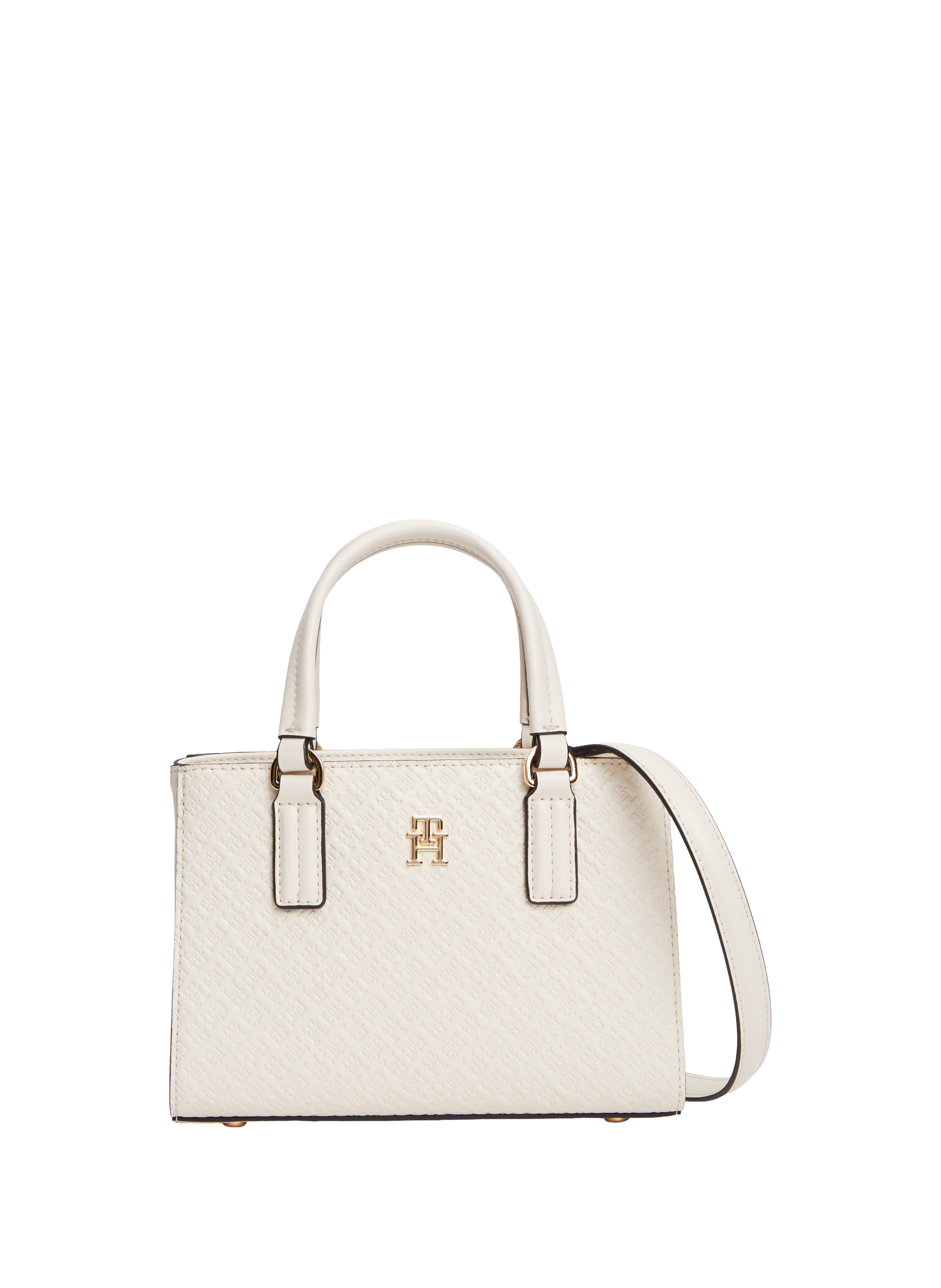 TH Monogram Daily Mini Tote Handbag TOMMY HILFIGER Beige