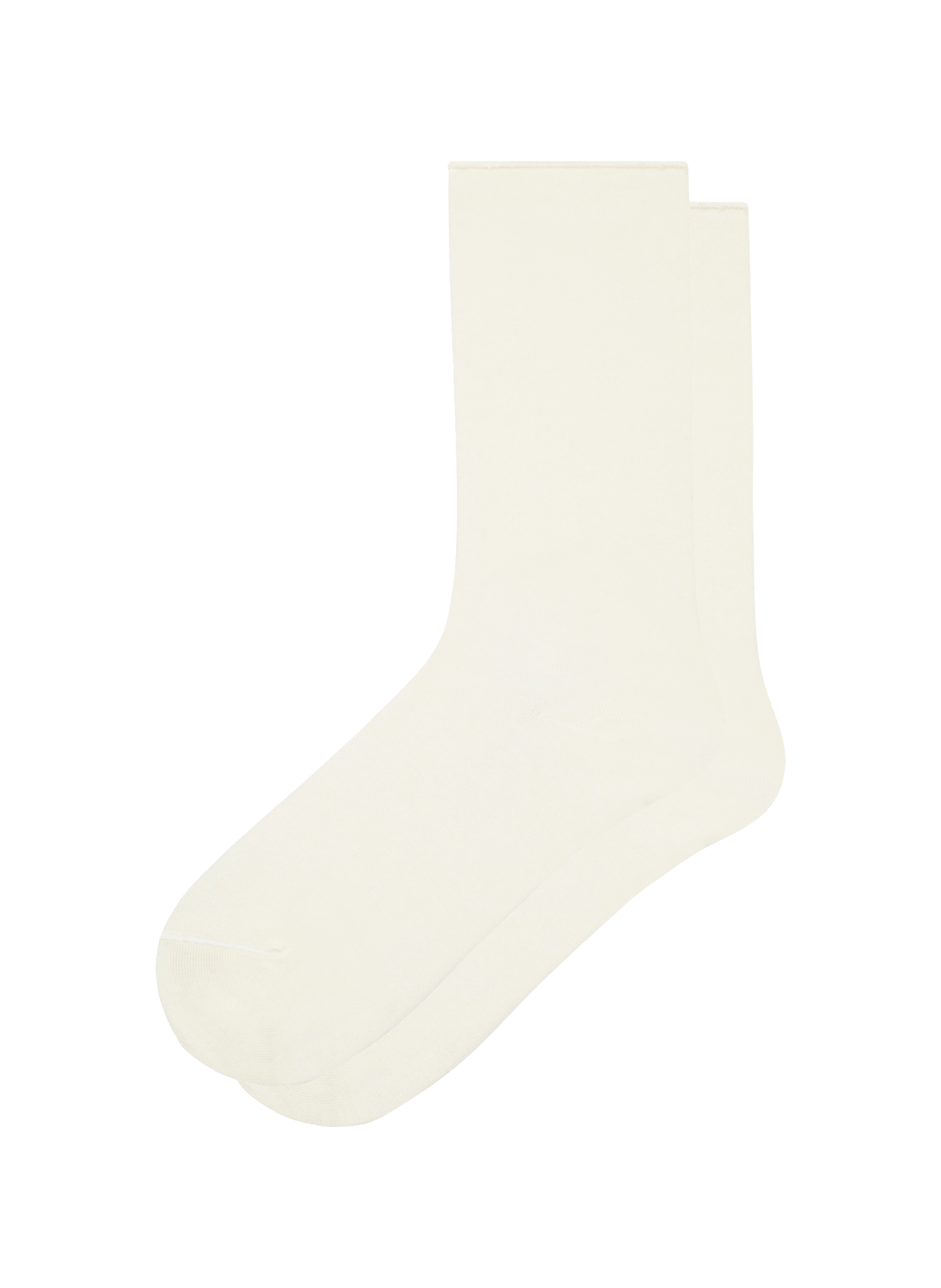 Chaussettes unies mi-hautes LE BOURGET Beige