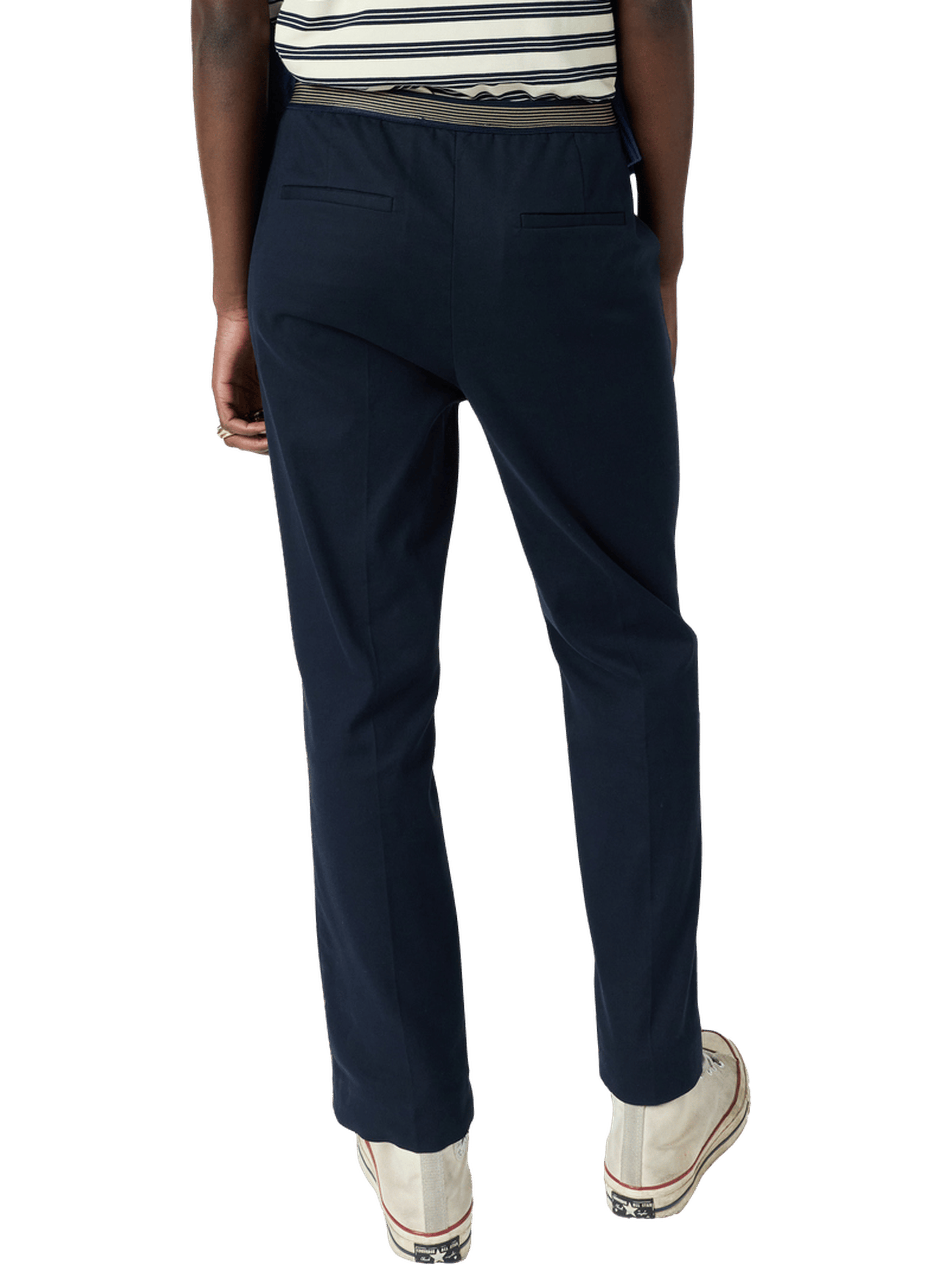 Pantalon en coton au dos élastiqué - AURIA GERARD DAREL Bleu