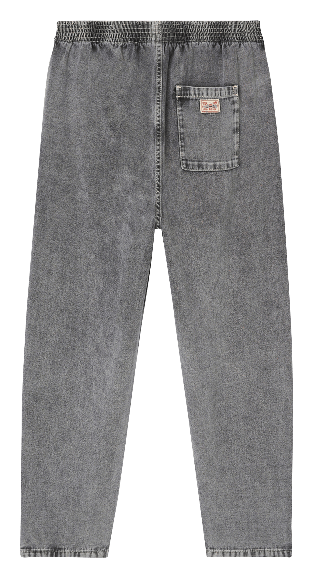 Jean droit taille haute en coton jazy AMERICAN VINTAGE Gris