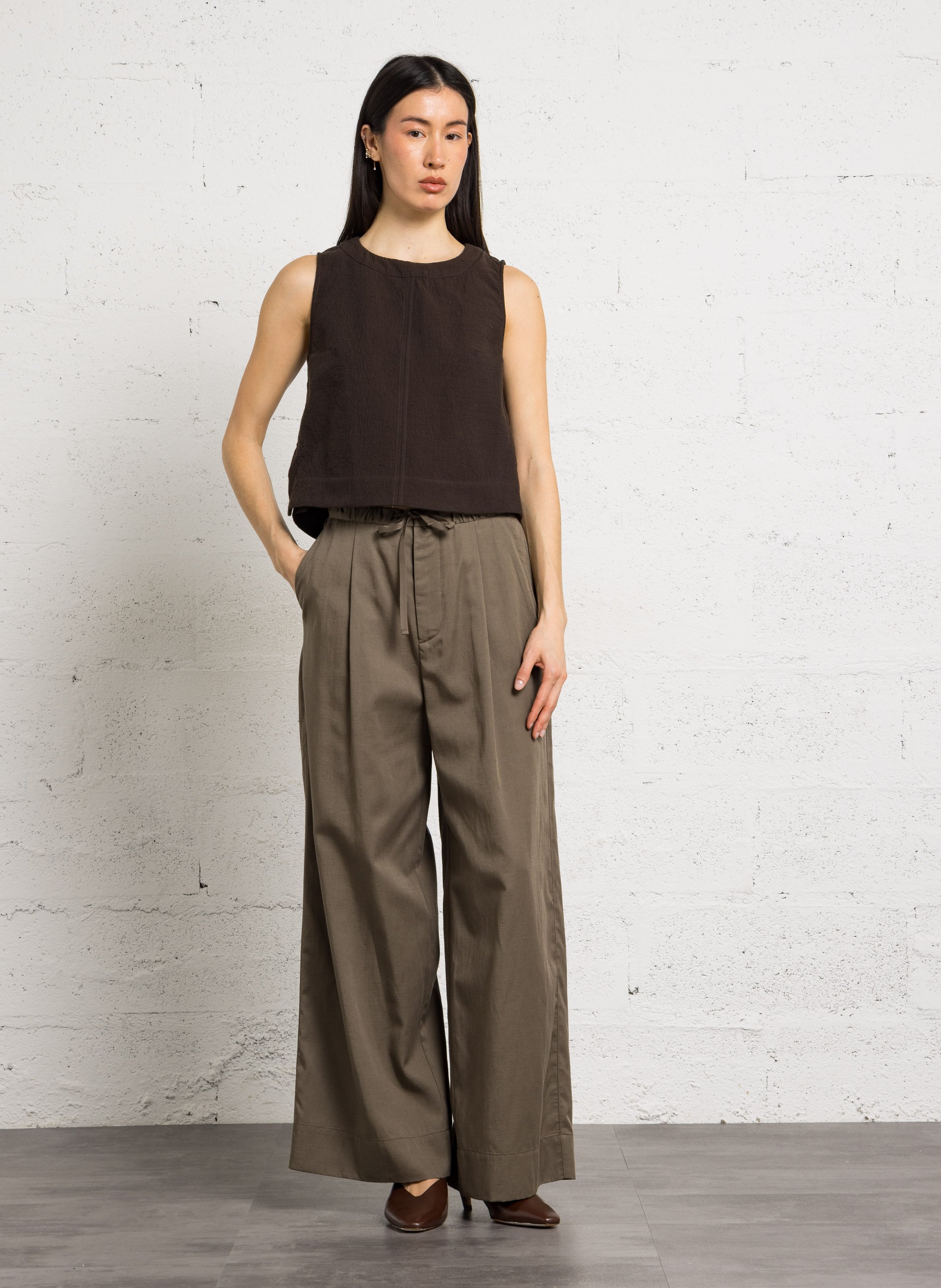 Pantalon large hugues SOEUR Marron