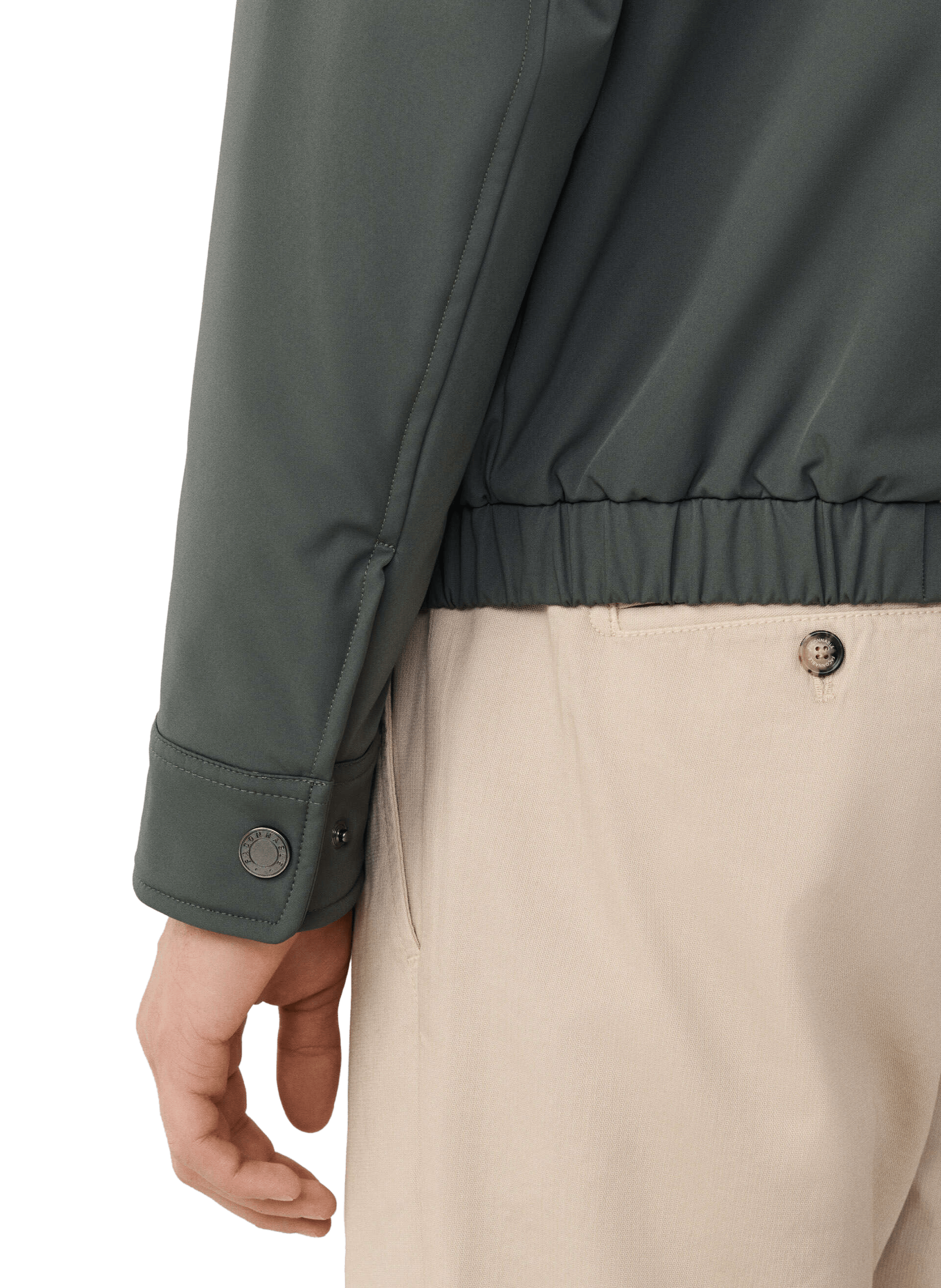 Blouson uni à col montant FACONNABLE Kaki