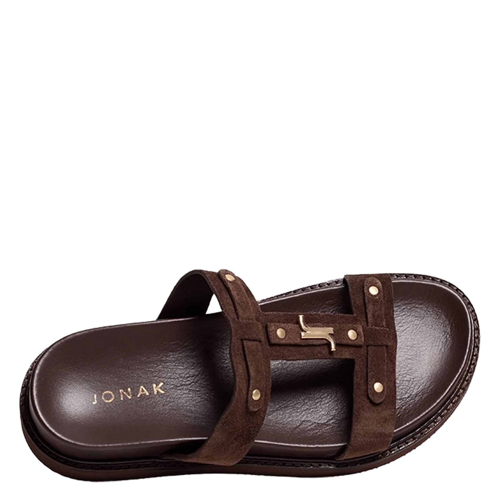Sandales à plateformes en cuir luana JONAK Marron