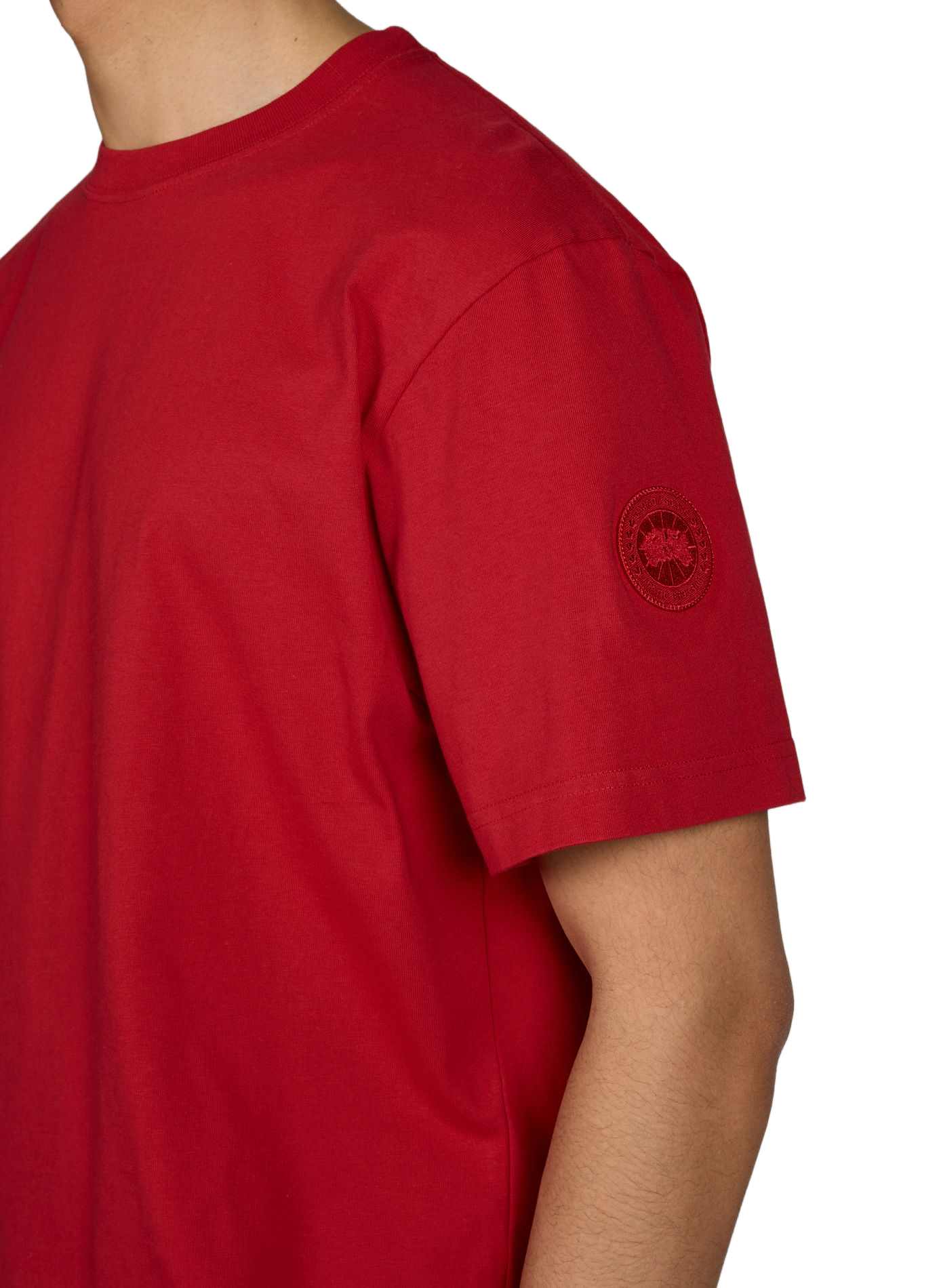 Tee-shirt col rond en coton CANADA GOOSE Rouge