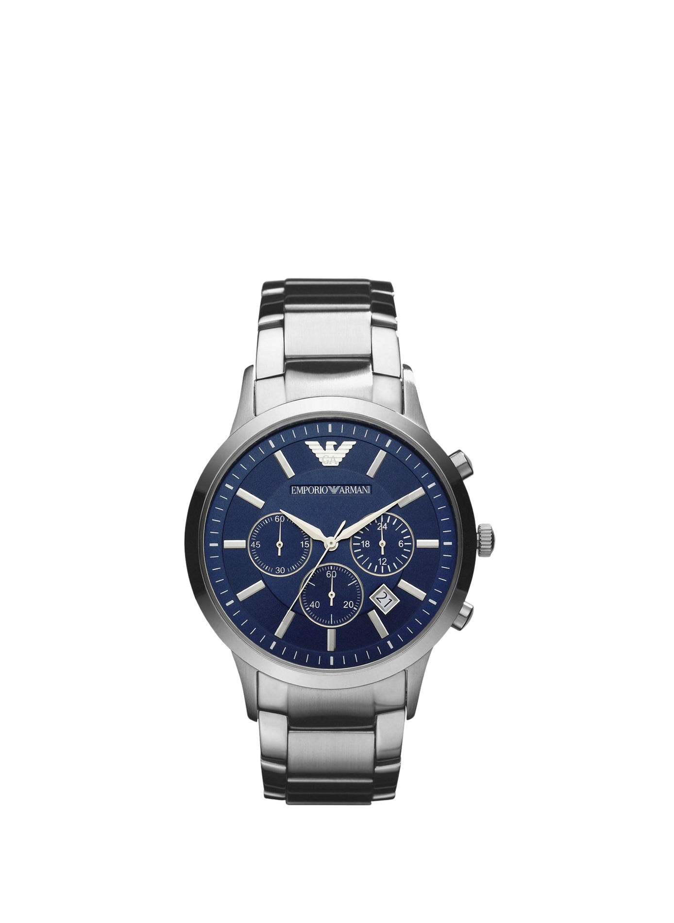 Montre quartz en acier inoxydable ARMANI MONTRES Bleu