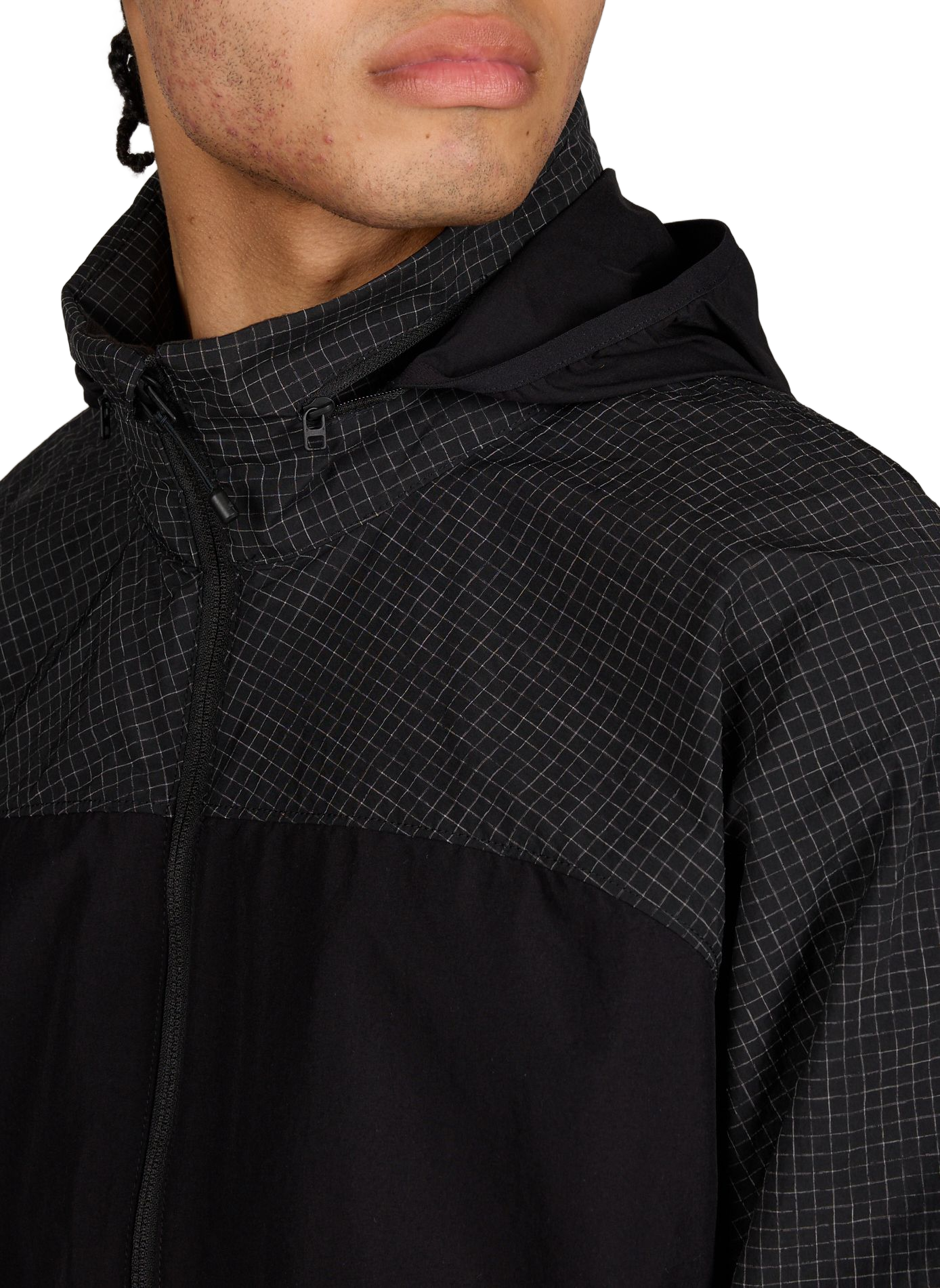 Veste coupe-vent à carreaux THE NORTH FACE Noir