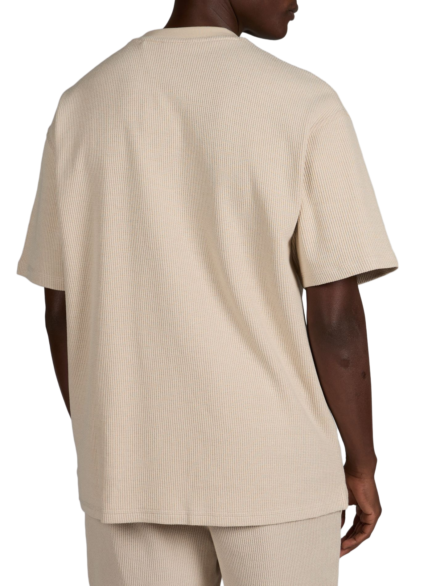 T-shirt Nuwaffle en coton mélangé HUGO BLUE Beige
