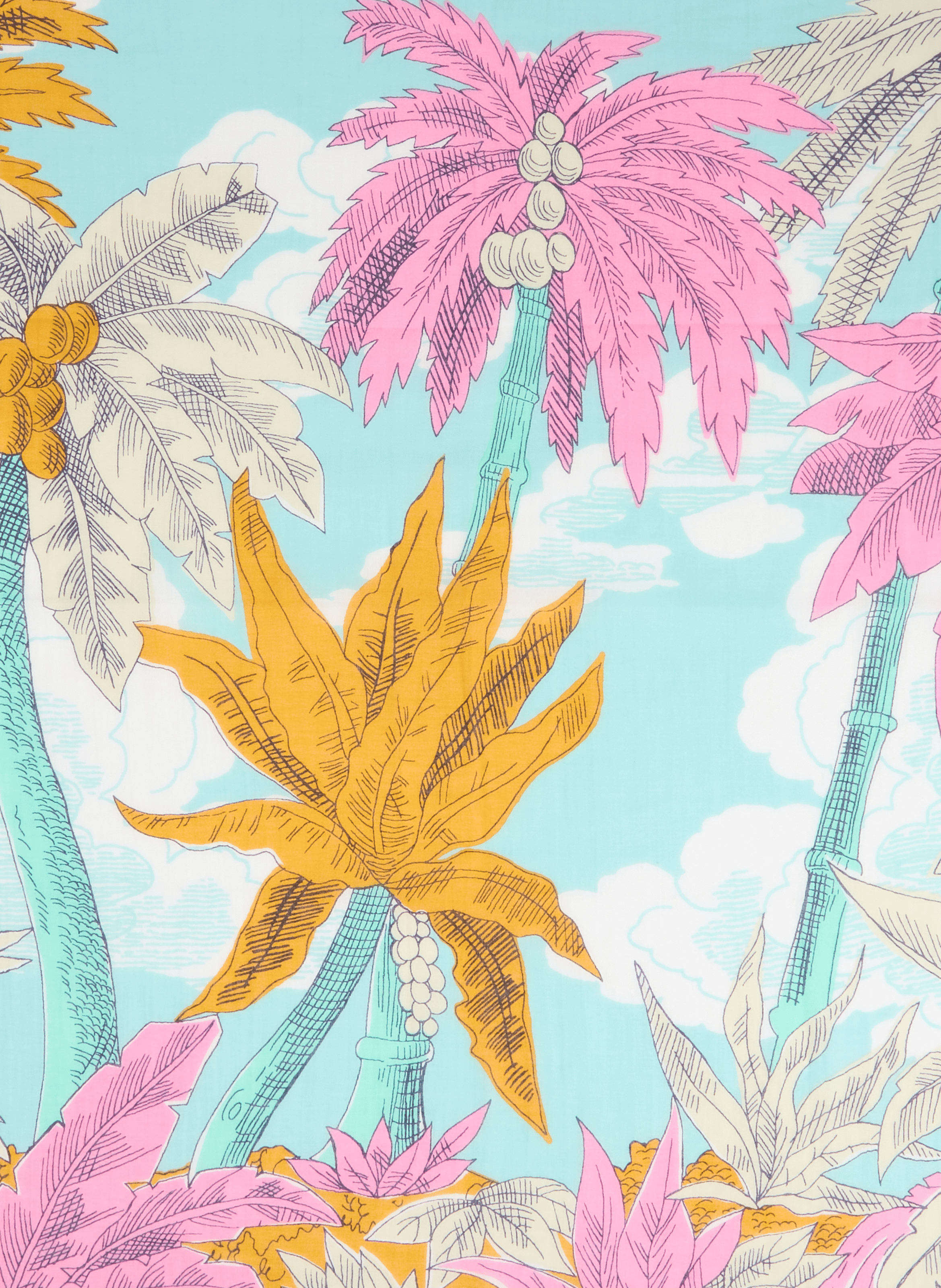 Foulard imprimé Robinson en coton  INOUITOOSH Bleu