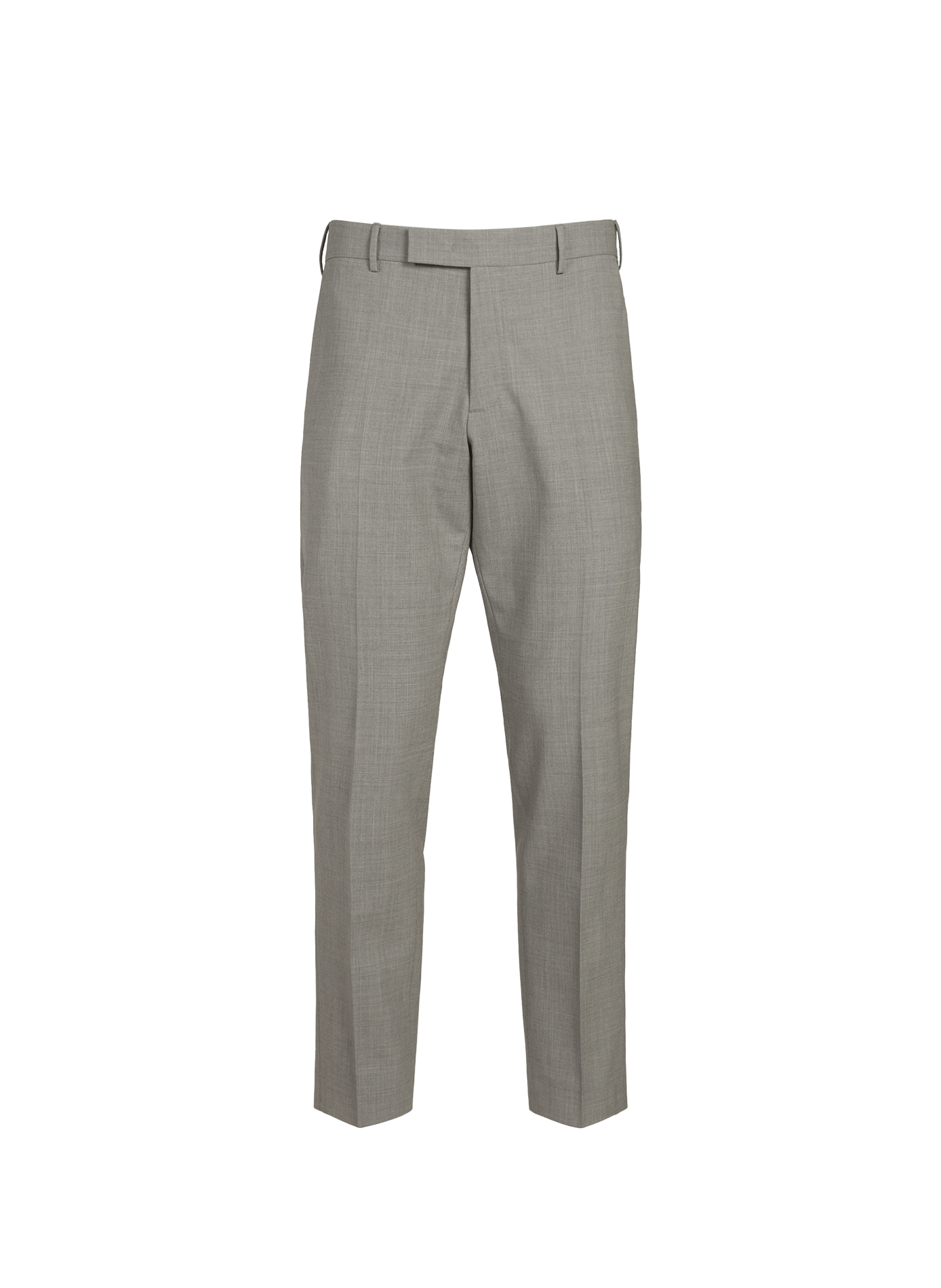Pantalon droit à plis en laine vierge mélangée PT01 Gris
